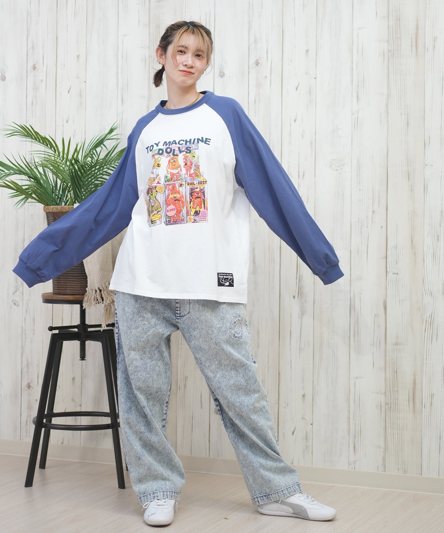 TOY MACHINE トイマシーン 長袖 Tシャツ レディース ロンT