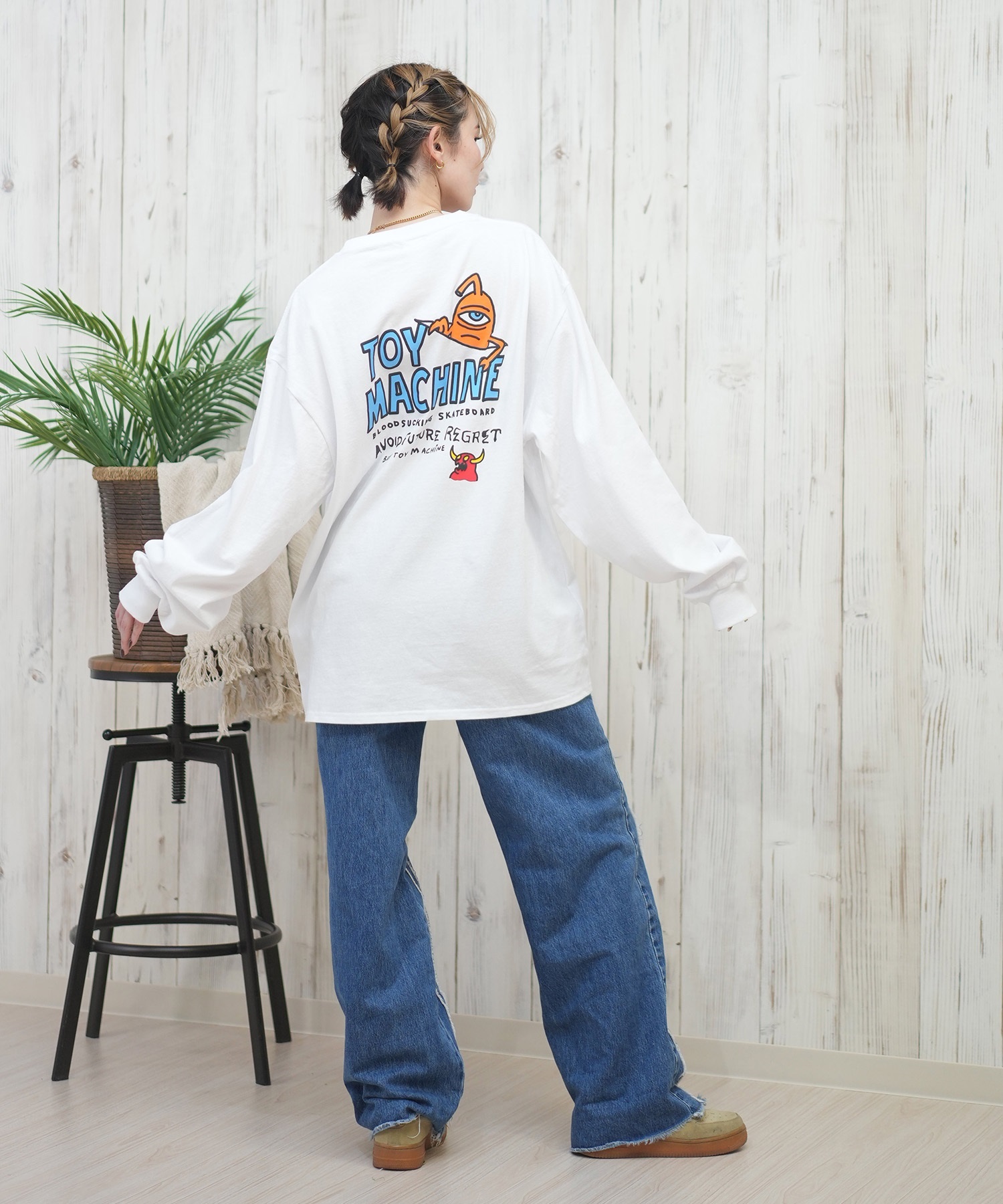TOY MACHINE トイマシーン 長袖 Tシャツ レディース ロンT