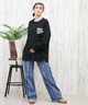 TOY MACHINE トイマシーン 長袖 Tシャツ レディース ロンT オーバーサイズ バックプリント MTMPFLT9 ムラサキスポーツ限定(WHITE-M)