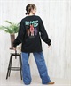 TOY MACHINE トイマシーン 長袖 Tシャツ レディース ロンT オーバーサイズ バックプリント MTMPFLT9 ムラサキスポーツ限定(WHITE-M)