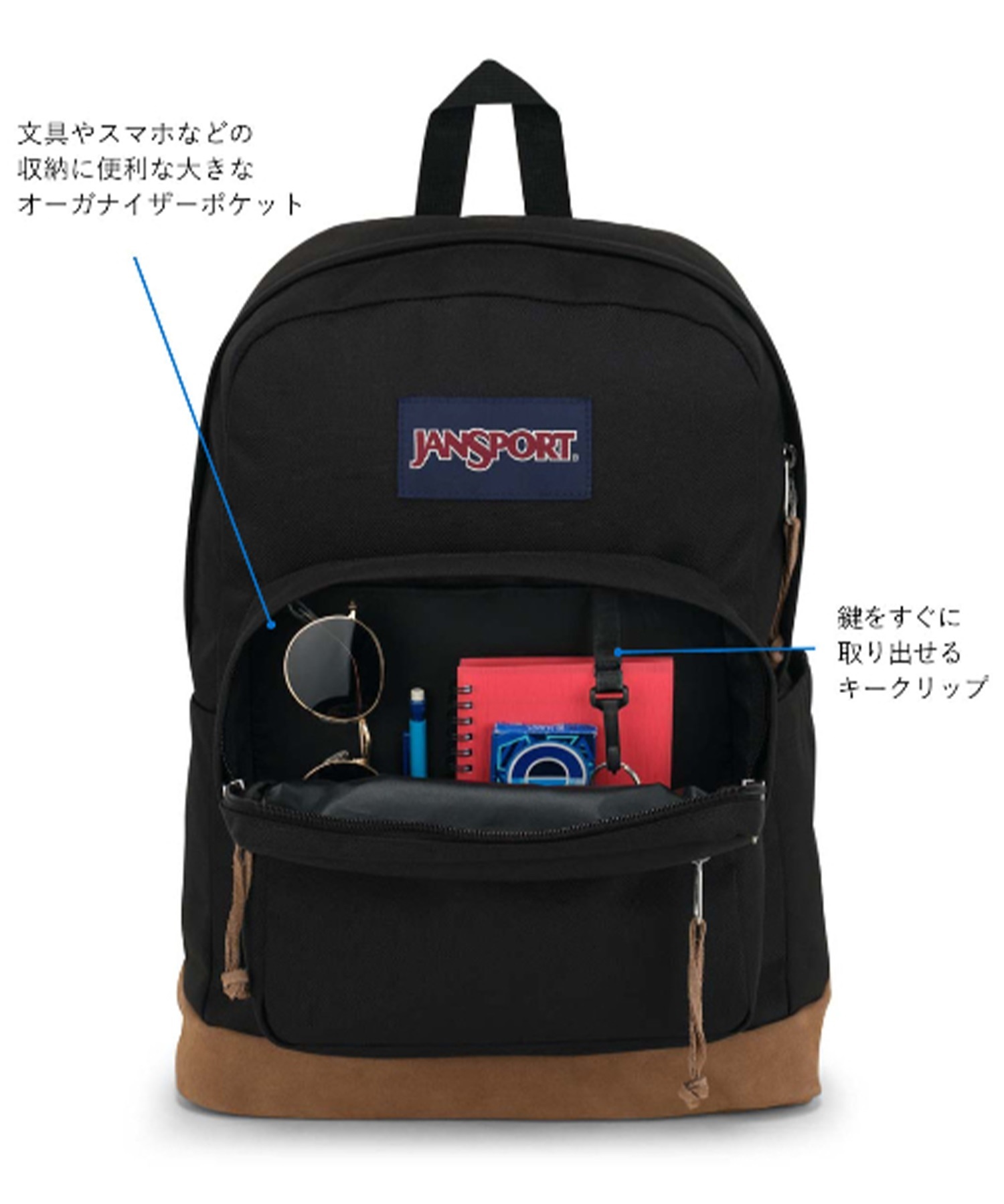 JANSPORTジャンスポーツ バックパック リュックサック RIGHT PACK ライトパック BLACK 28L JS0A4QVA008(BLACK-28L)