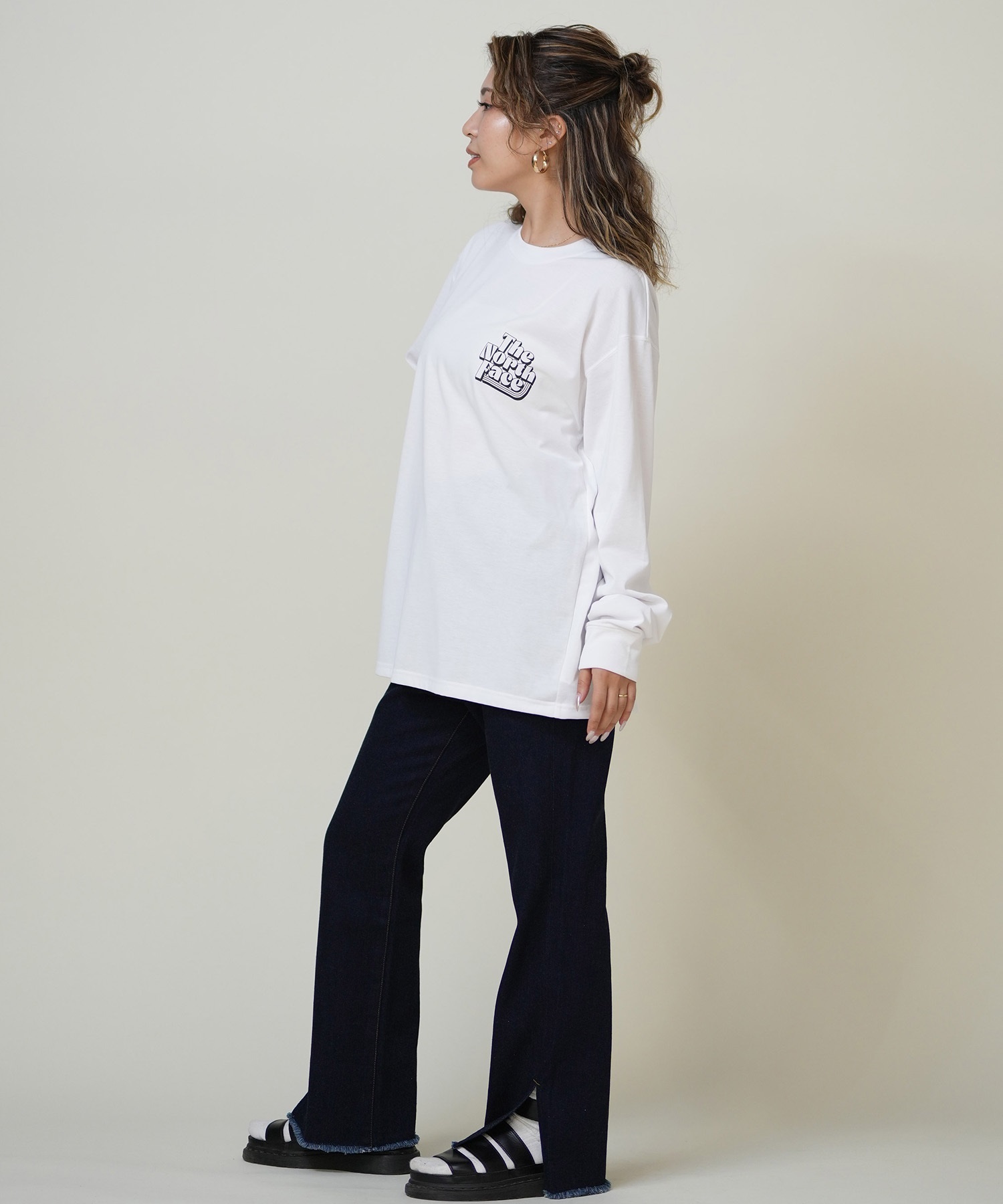 THE NORTH FACE ザ・ノース・フェイス 長袖 Tシャツ ロンT レディース ロングスリーブフリーラングラフィッククルー NT62593(K-S)