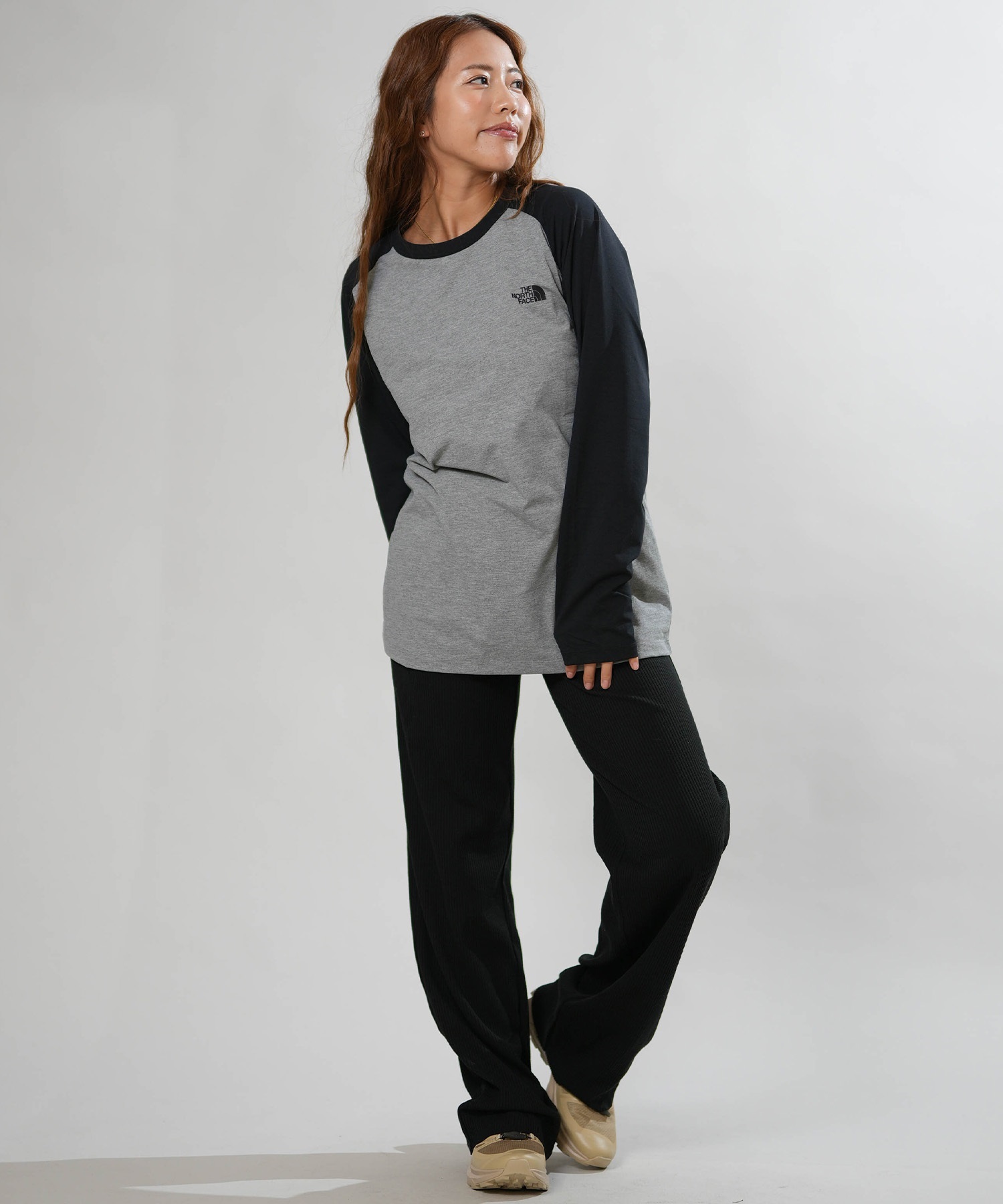 THE NORTH FACE ザ・ノース・フェイス 長袖 Tシャツ ロンT レディース ラグラン ロングスリーブイーエスベースボールティー NT82591(WK-S)