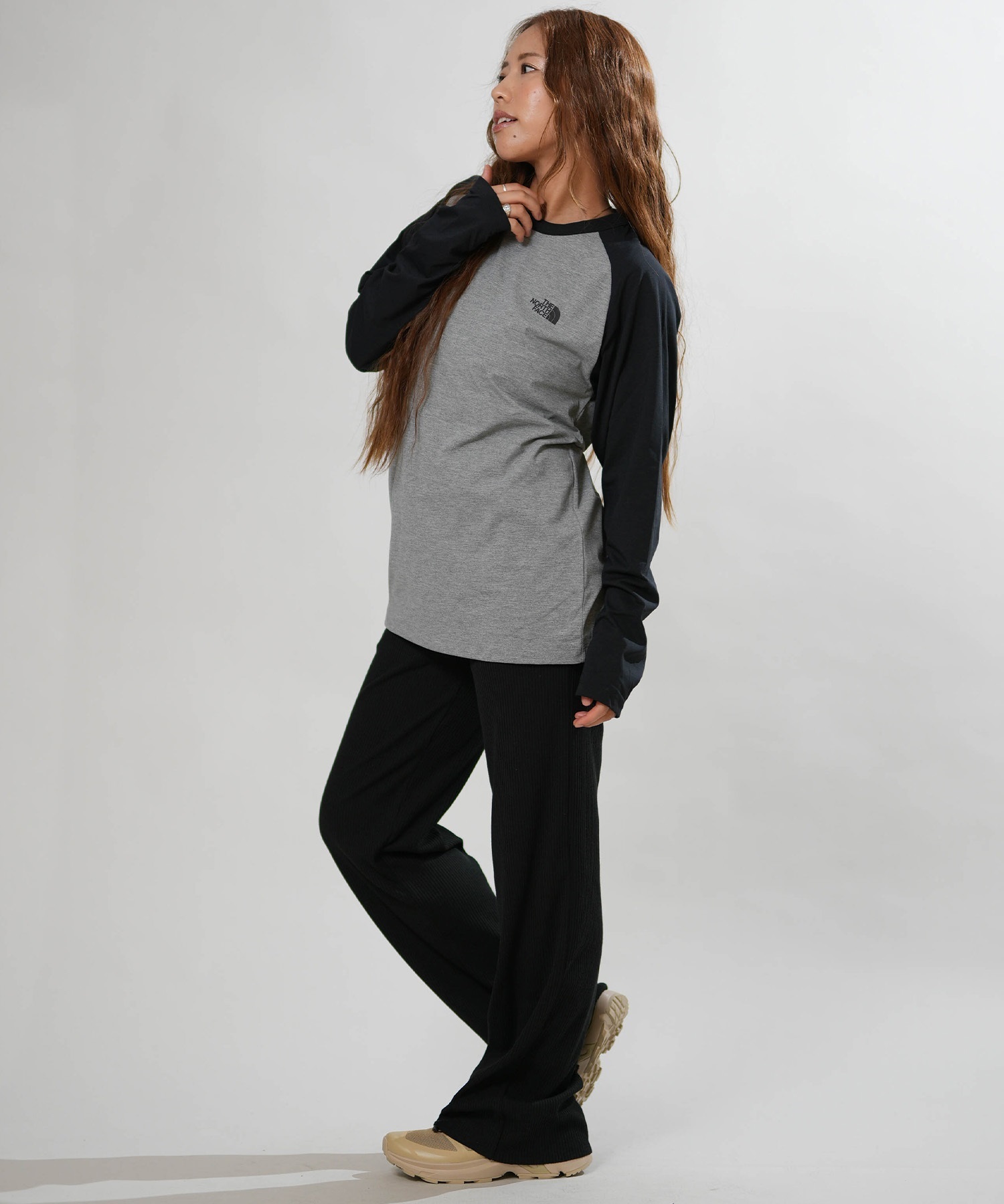 THE NORTH FACE ザ・ノース・フェイス 長袖 Tシャツ ロンT レディース ラグラン ロングスリーブイーエスベースボールティー NT82591(WK-S)