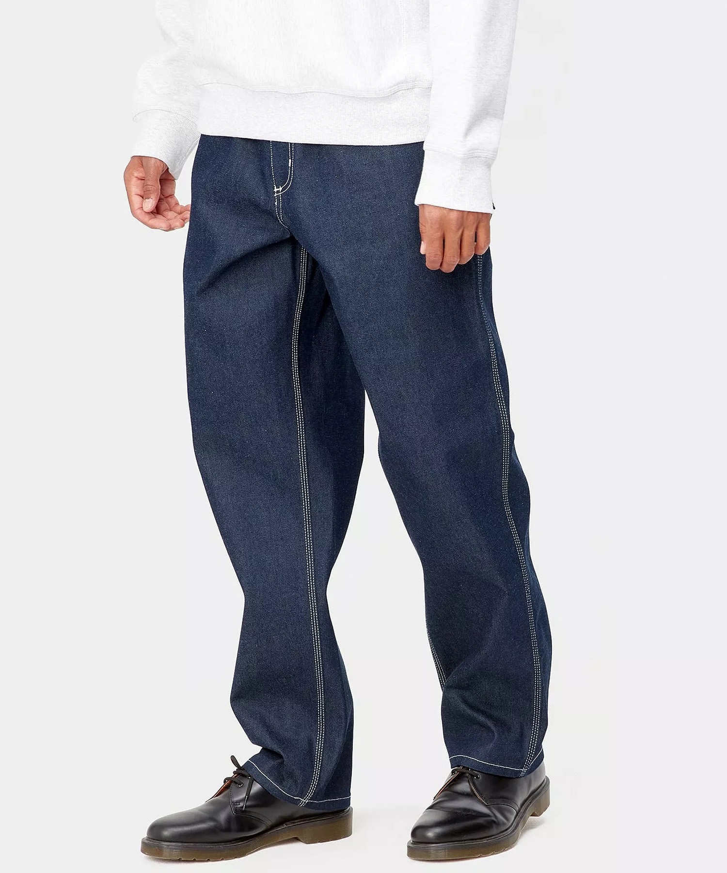carhartt WIP simple pants インディゴ　ワイドデニム carhartt WIP simple pants インディゴ ワイドデニム - メルカリ