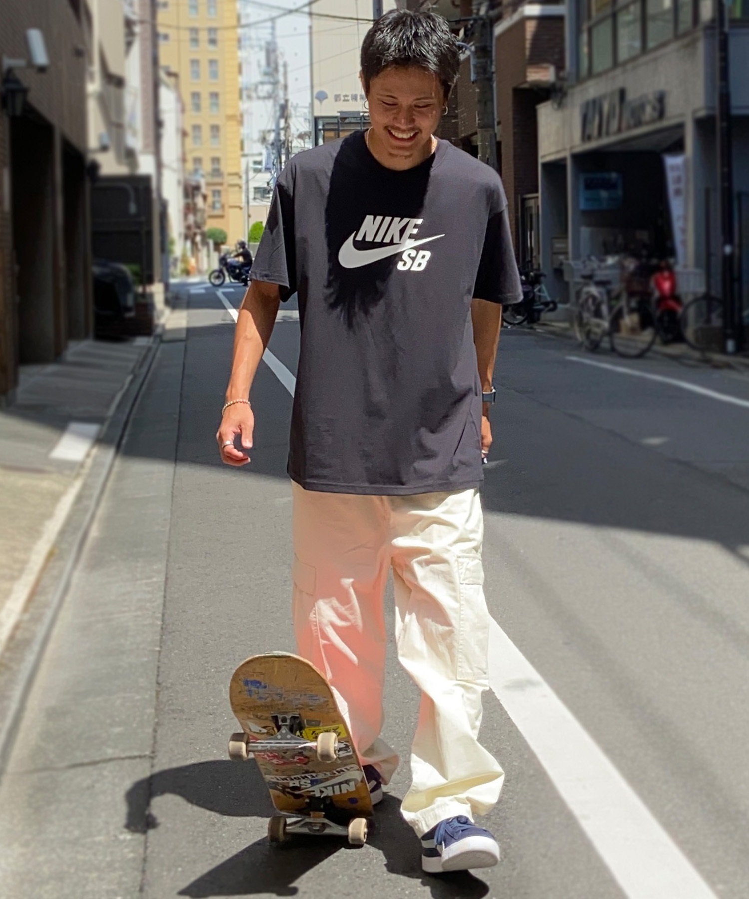 NIKE SB ナイキエスビー 半袖 Tシャツ メンズ ロゴ スケートボード Tシャツ CV7540-010(010-M)