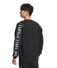 adidas アディダス メンズ トレーナー ルーズシルエット ユニセックス 裏起毛 KWX97(BK/WT-S)