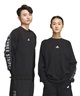 adidas アディダス メンズ トレーナー ルーズシルエット ユニセックス 裏起毛 KWX97(BK/WT-S)