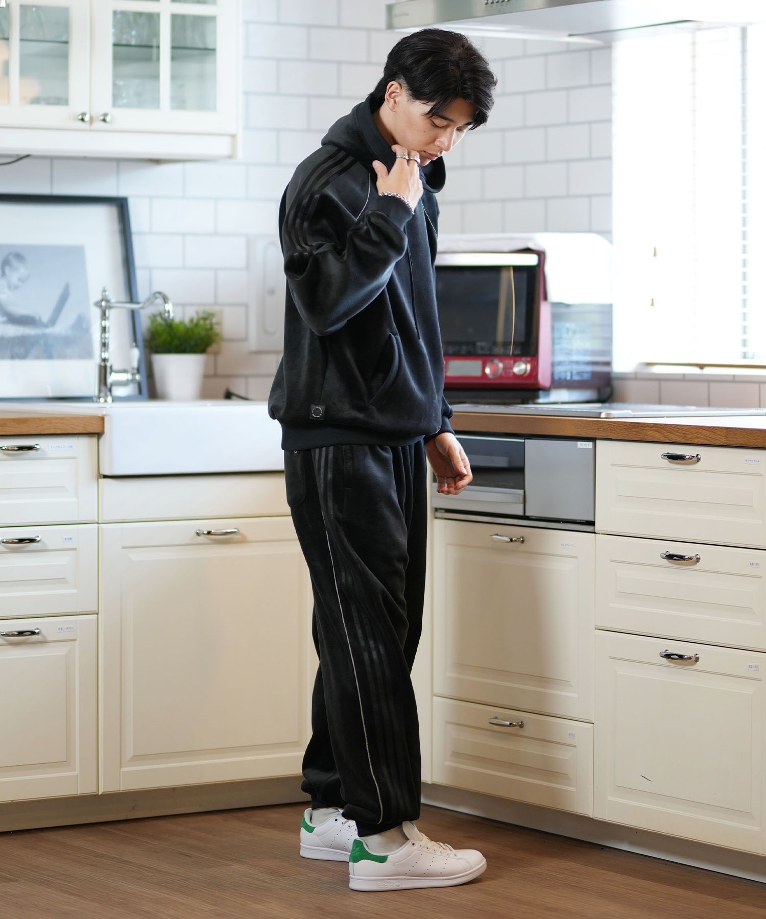 adidas アディダス メンズ ロングパンツ M BYD3 ベロア