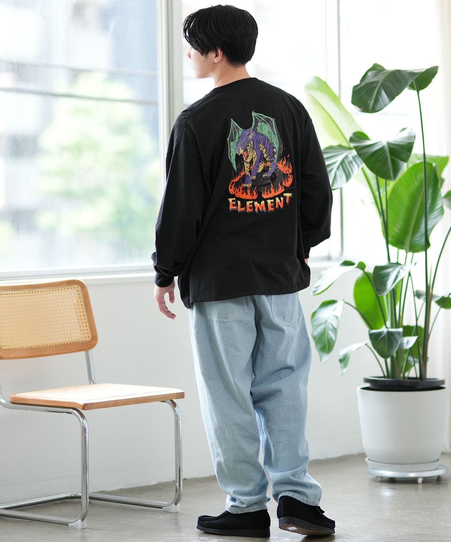 ELEMENT エレメント 長袖 Tシャツ メンズ ロンT バックプリント