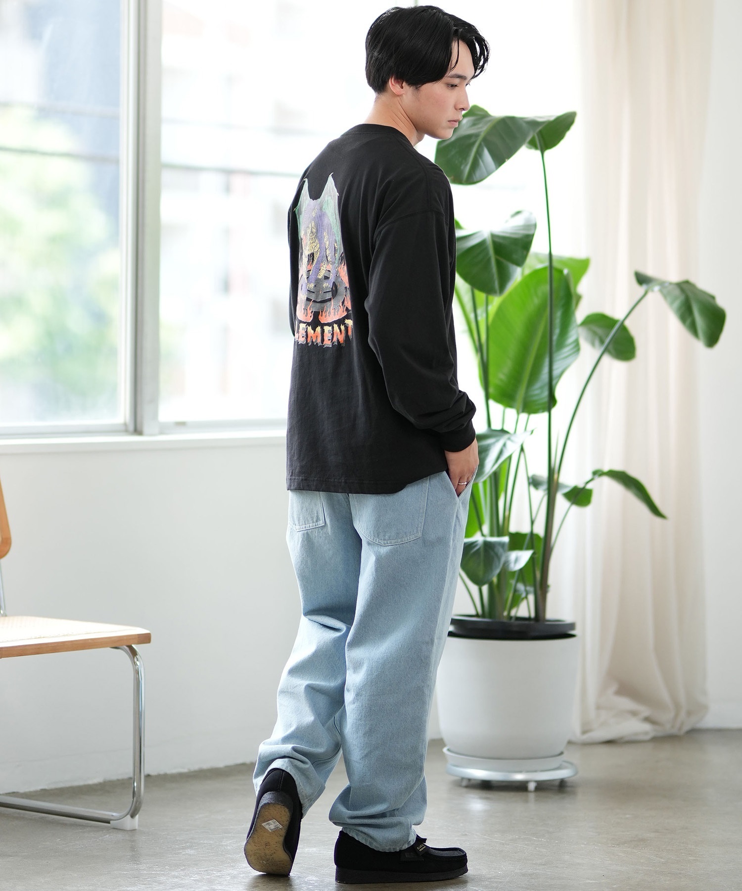 ELEMENT エレメント 長袖 Tシャツ メンズ ロンT バックプリント