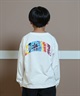 ELEMENT エレメント Tシャツ キッズ 長袖 ロンT タイダイ バックプリント BE026-061(WHT-130cm)