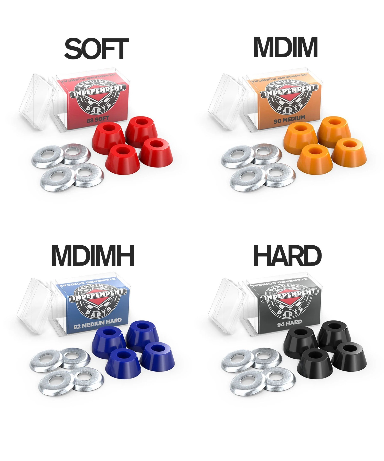 INDEPENDENT インデックス スケートボード パーツ ブッシュゴム CUSHIONS STD CONICAL ムラサキスポーツ(SOFT-ONE)