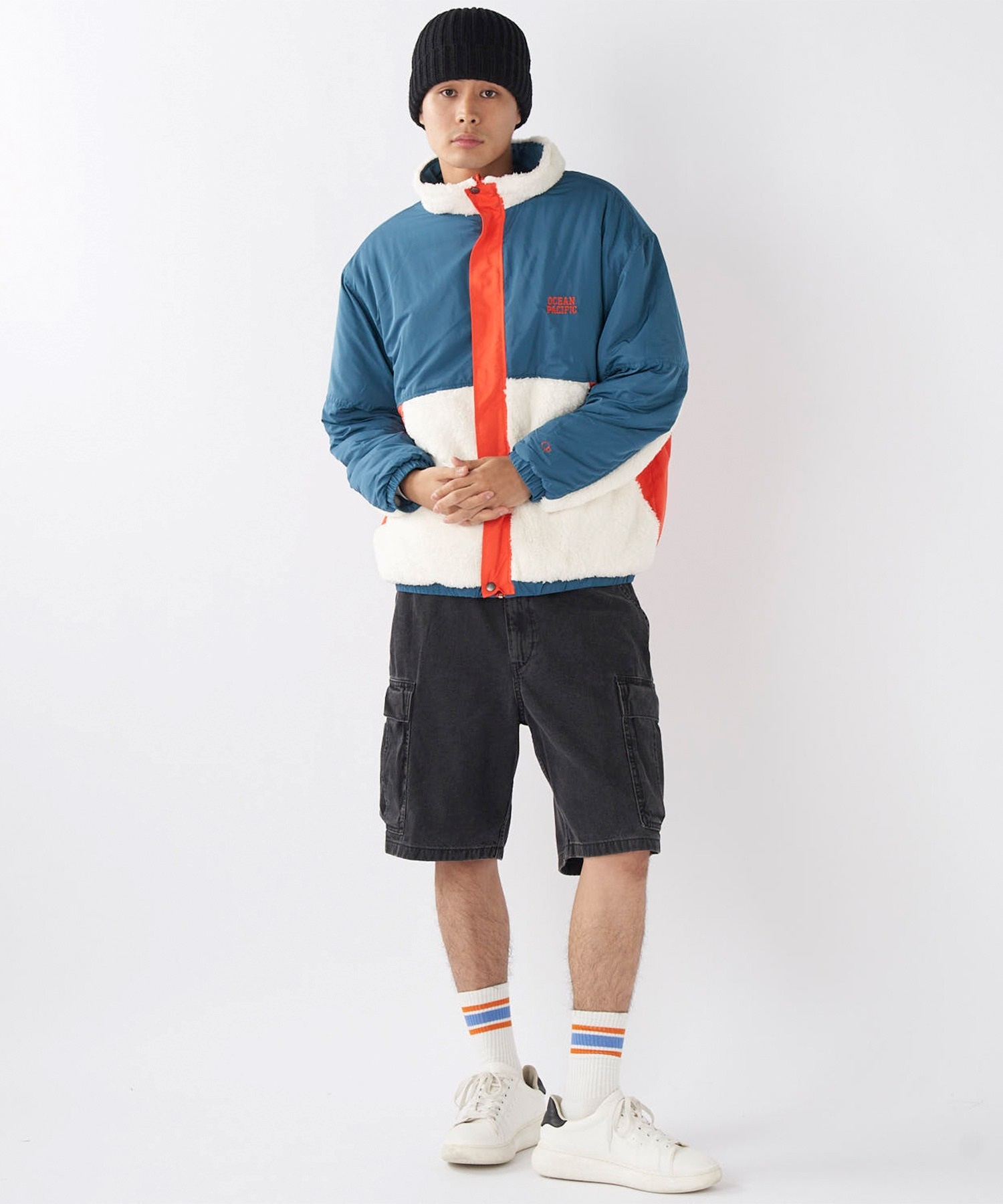 OP オーピー アウター メンズ 2WAYジャケット リバーシブル ボア