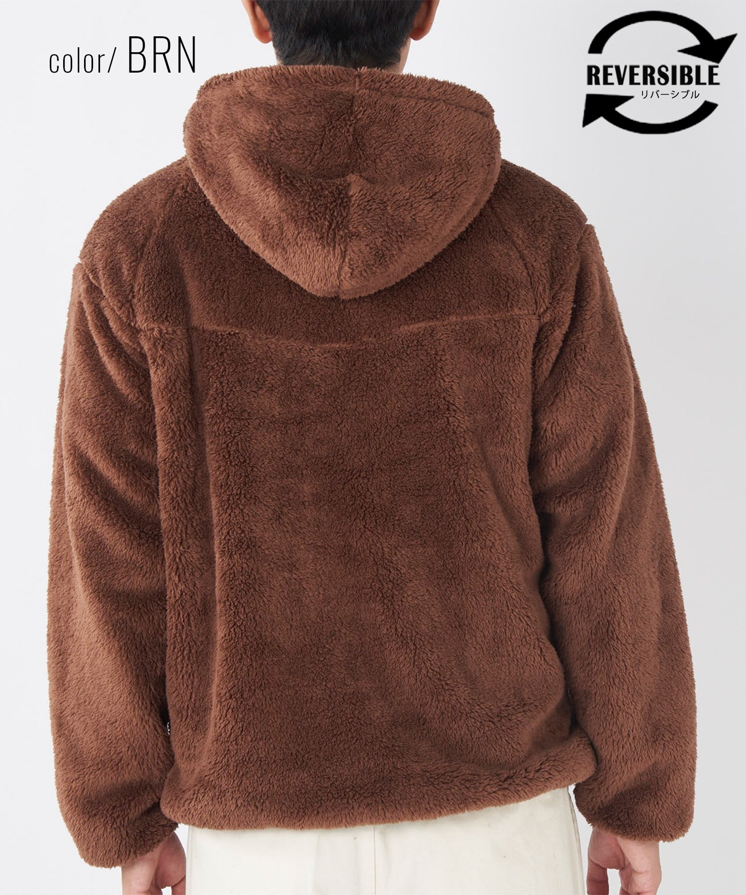 OP オーシャンパシフィック アウター メンズ リバーシブル ジャケット 2WAY ボアフリース オーバーサイズ 534207(BRN-M)