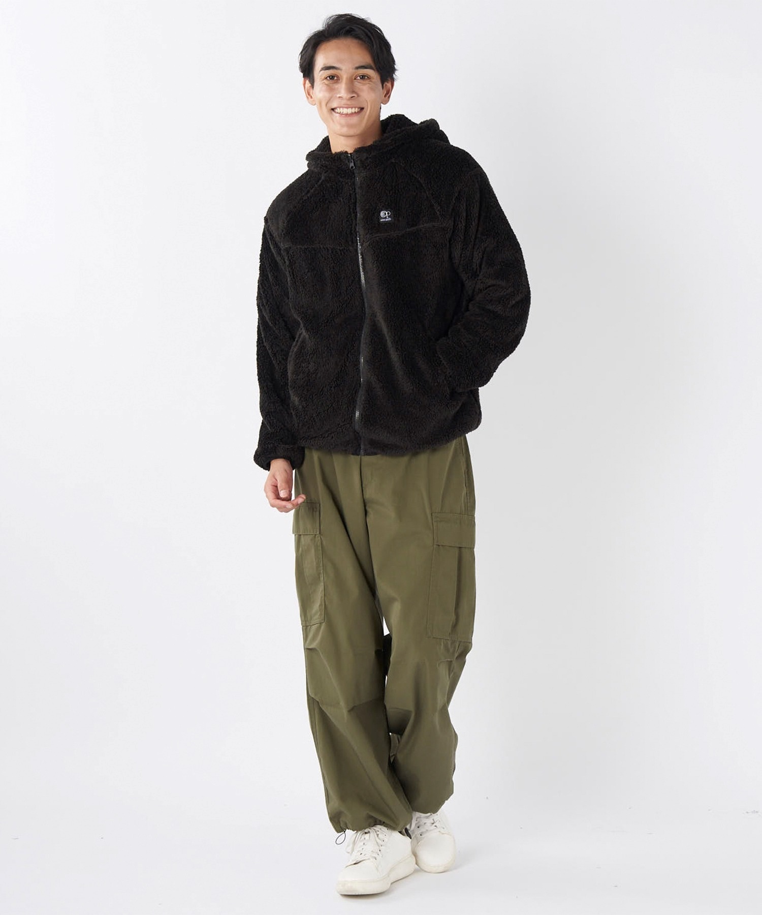 OP オーシャンパシフィック アウター メンズ リバーシブル ジャケット 2WAY ボアフリース オーバーサイズ 534207(BRN-M)