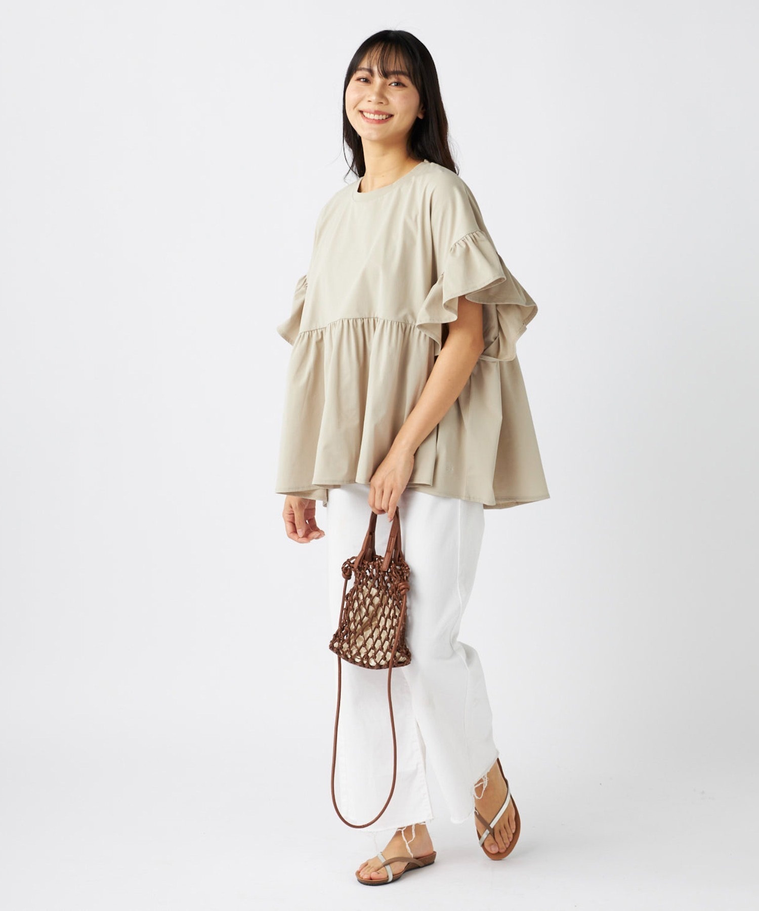 OP オーピー 水着 レディース ラッシュガード 半袖 Tシャツ 水陸両用 524499(BEG-M)