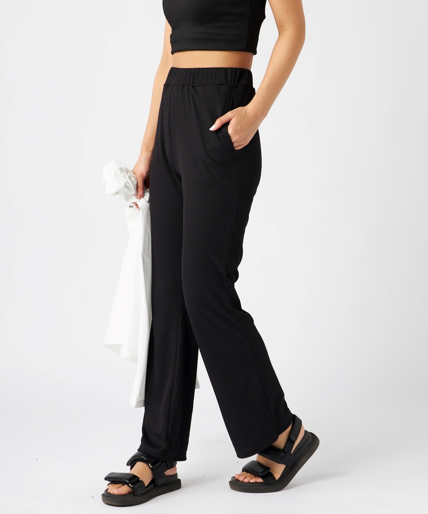 OP オーシャンパシフィック リブ ロングパンツ レディース 水着