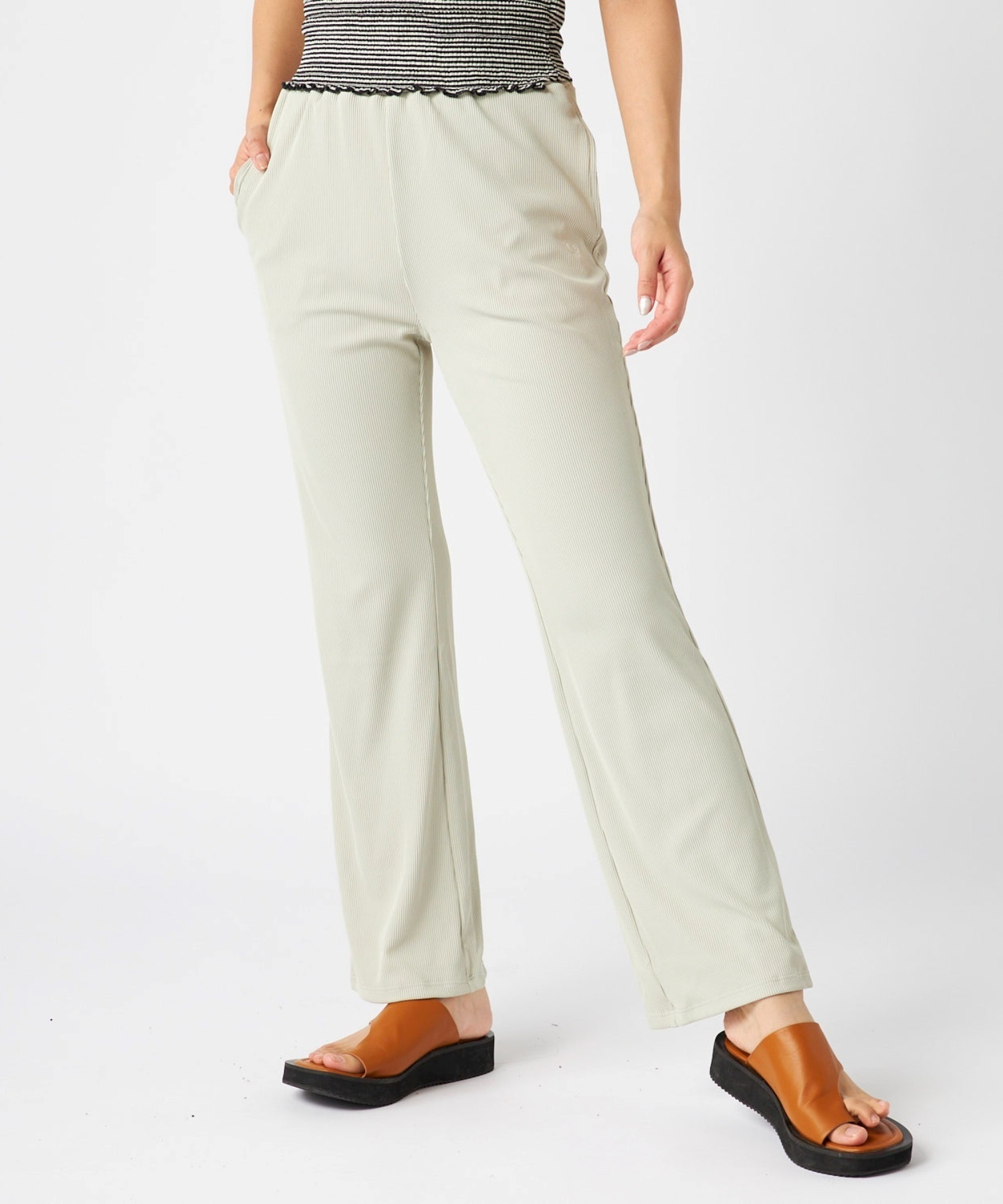 OP オーシャンパシフィック リブ ロングパンツ レディース 水着