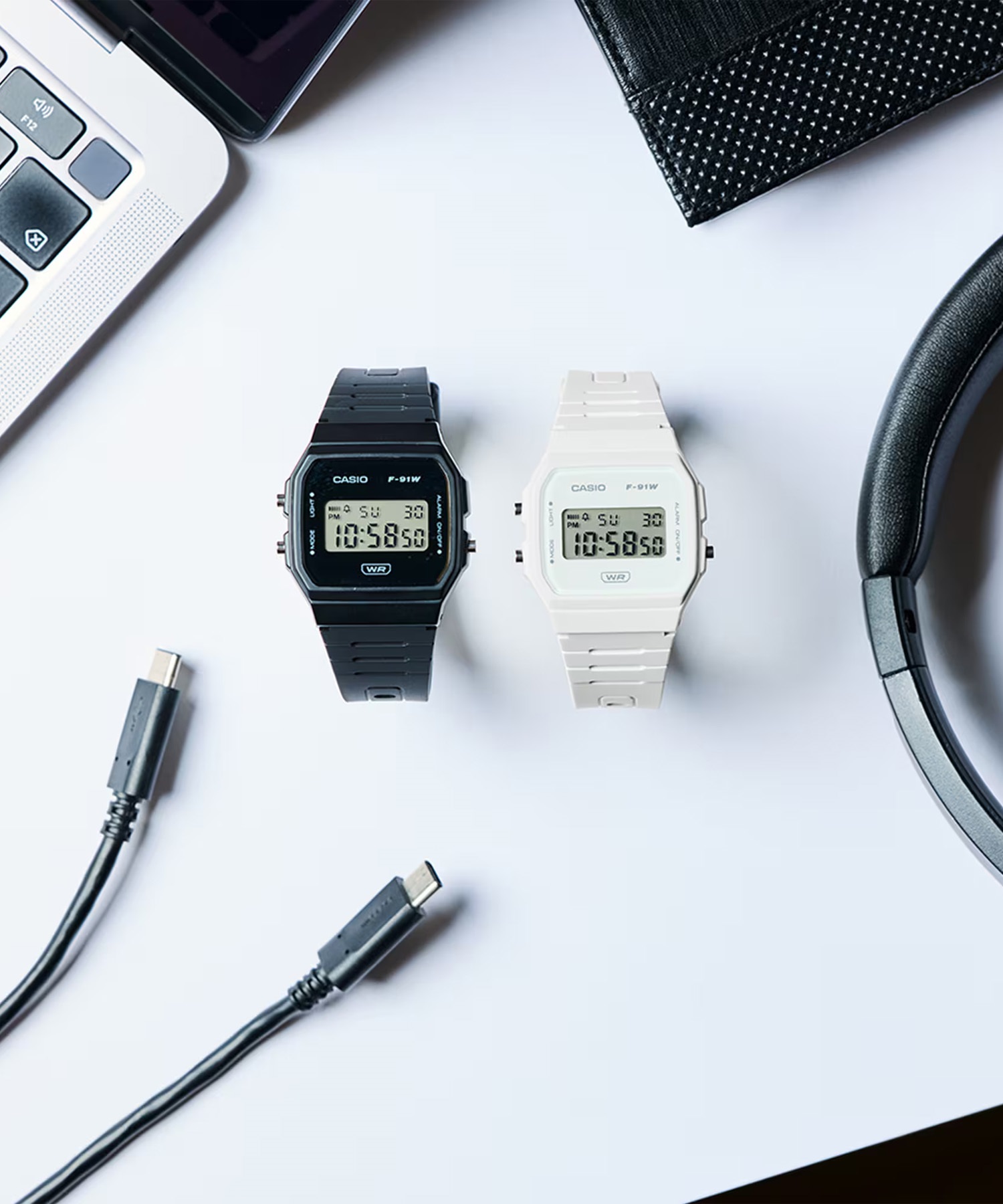 CASIO カシオ 腕時計 CASIO CLASSIC F-91WB-1AJF(BK-FREE)