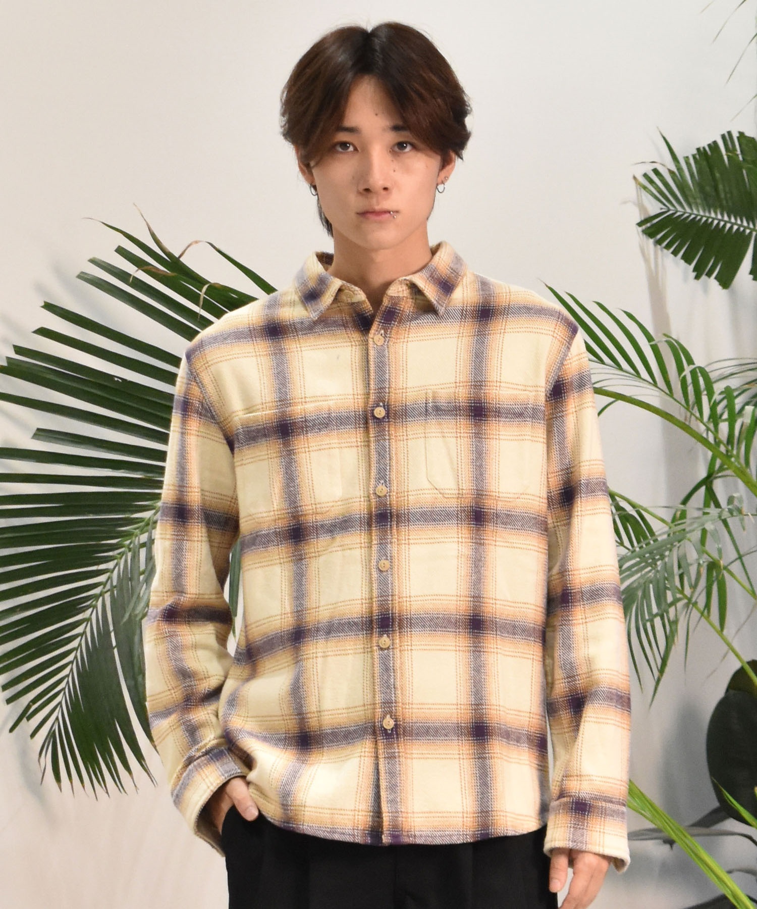 QUIKSILVER クイックシルバー 長袖シャツ メンズ ネルシャツ