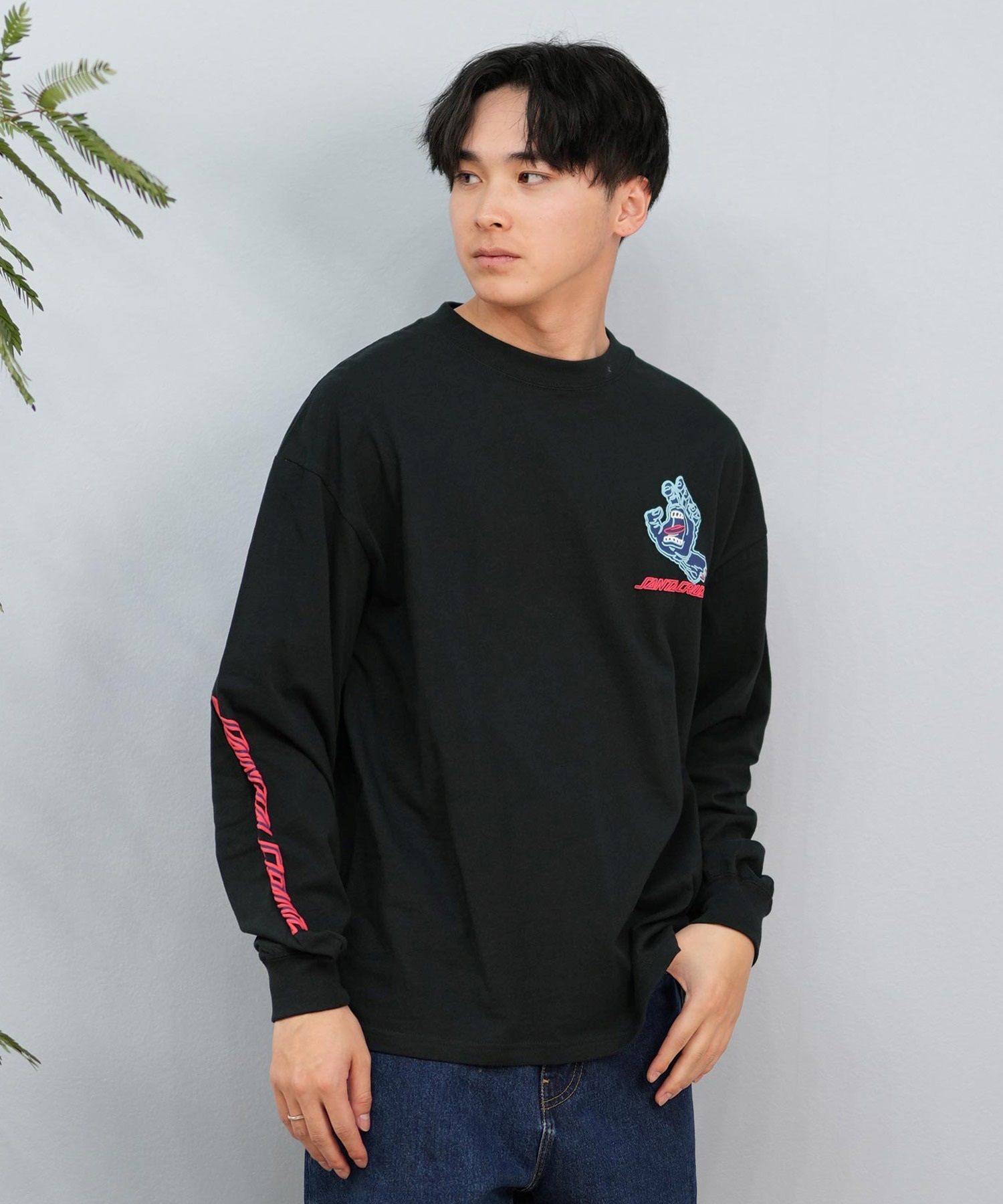 SANTA CRUZ ロンT L size 目玉 プリント SANTA CRUZ SANTACRUZ サンタクルーズ ロンT フロントプリント