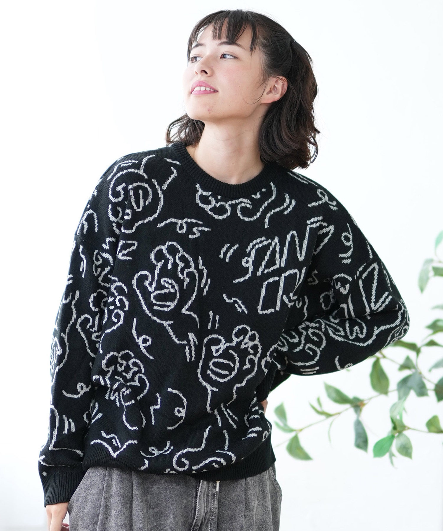 ニット セーター 「ムラサキスポーツ限定」SANTACRUZ/サンタクルーズ セーター 502243331 レディース SANTACRUZ サンタクルーズ ニット レディース セーター 総柄