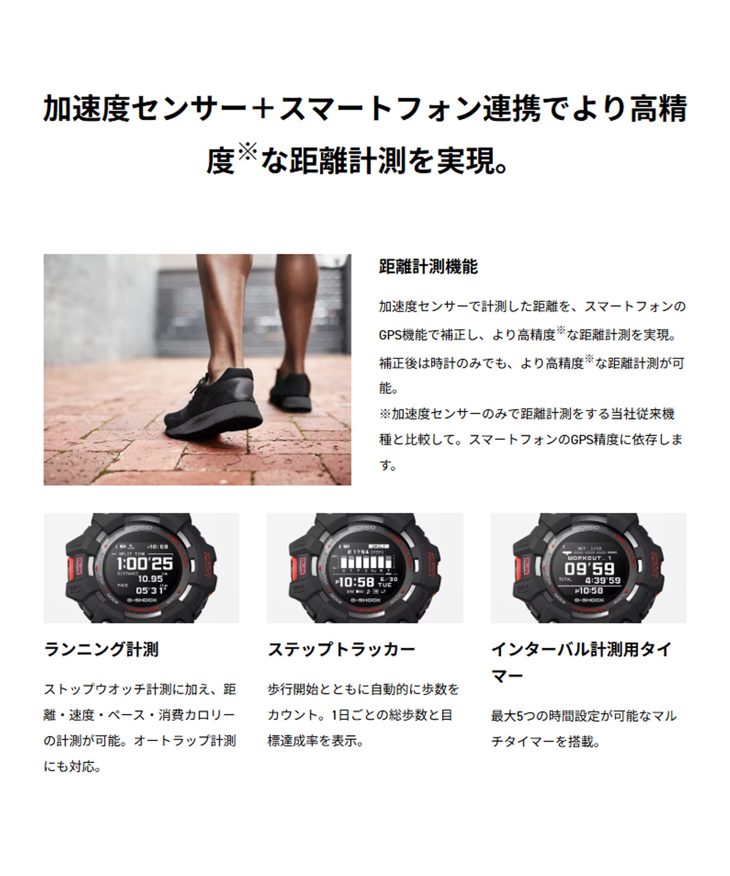 G-SHOCK ジーショック 時計 GBD-100 SERIES G-SQUAD GBD-100-1A7JF