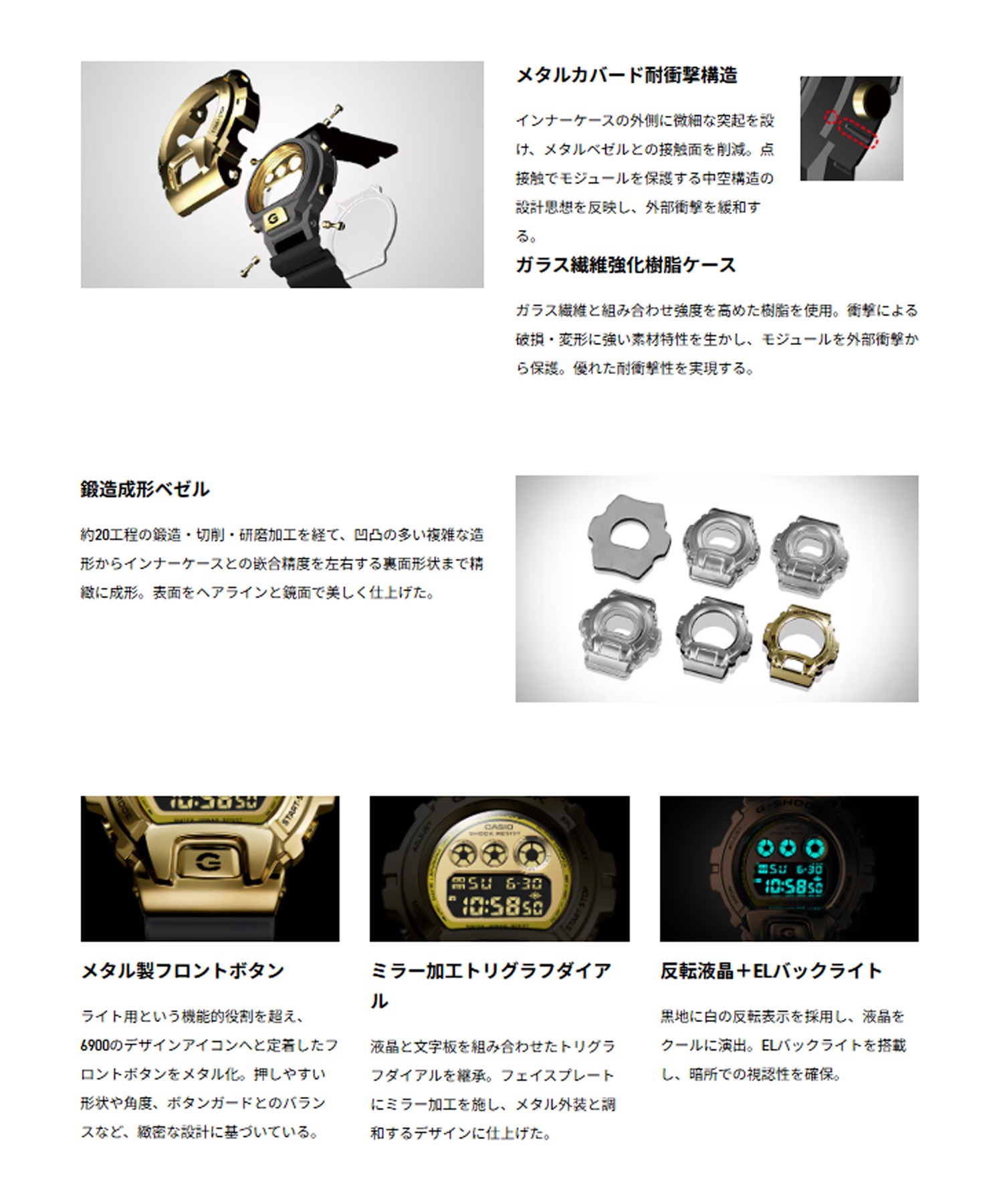 G-SHOCK ジーショック 時計 6900 SERIES GM-6900-1JF 時計｜ムラサキ 