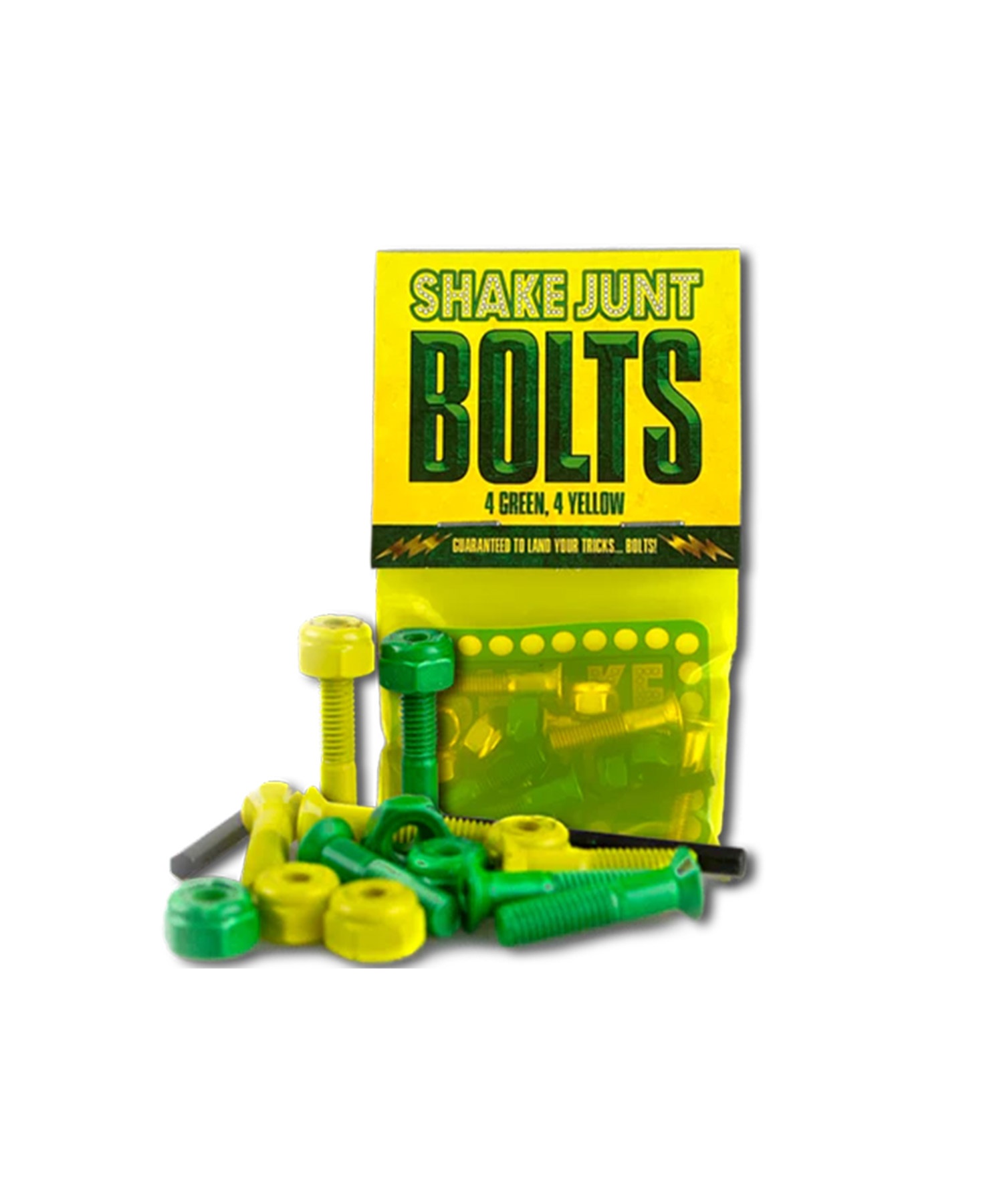 SHAKEJUNT シェイクジャント スケートボード パーツ ボルト ビス 7 8 ALLEN BAG O BOLT ムラサキスポーツ(GR/YE-ONE)