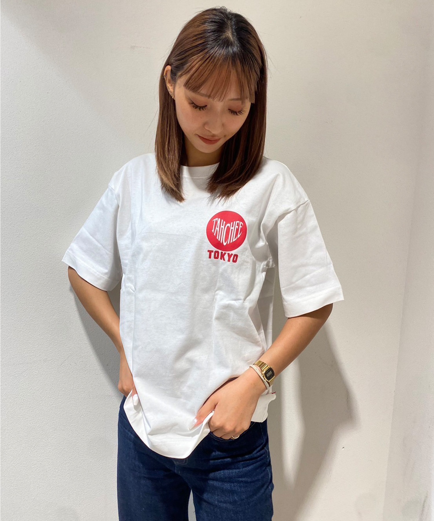 TAHCHEE ターチー 半袖 Tシャツ レディース バックプリント オーバー