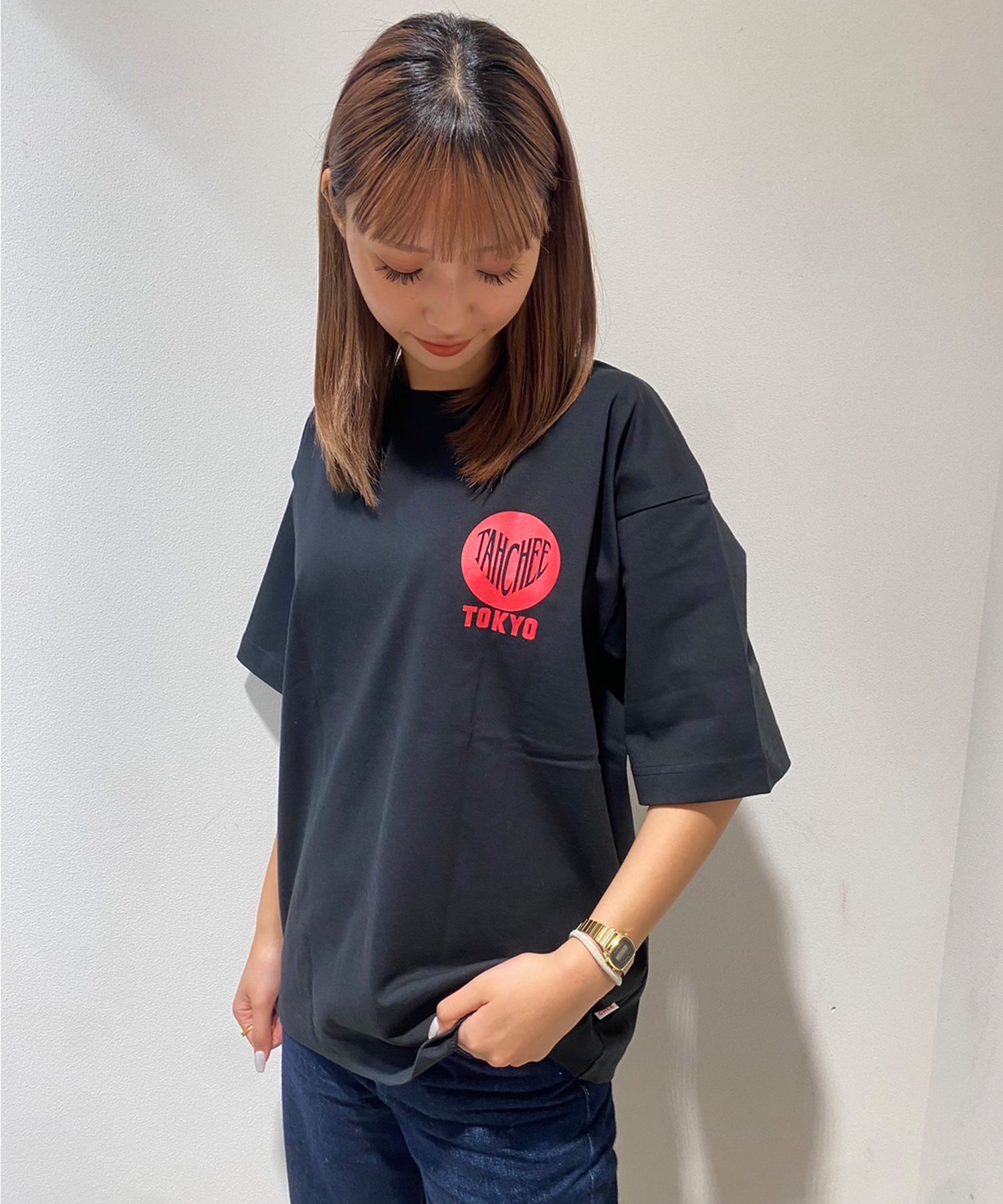 TAHCHEE ターチー 半袖 Tシャツ レディース バックプリント オーバー