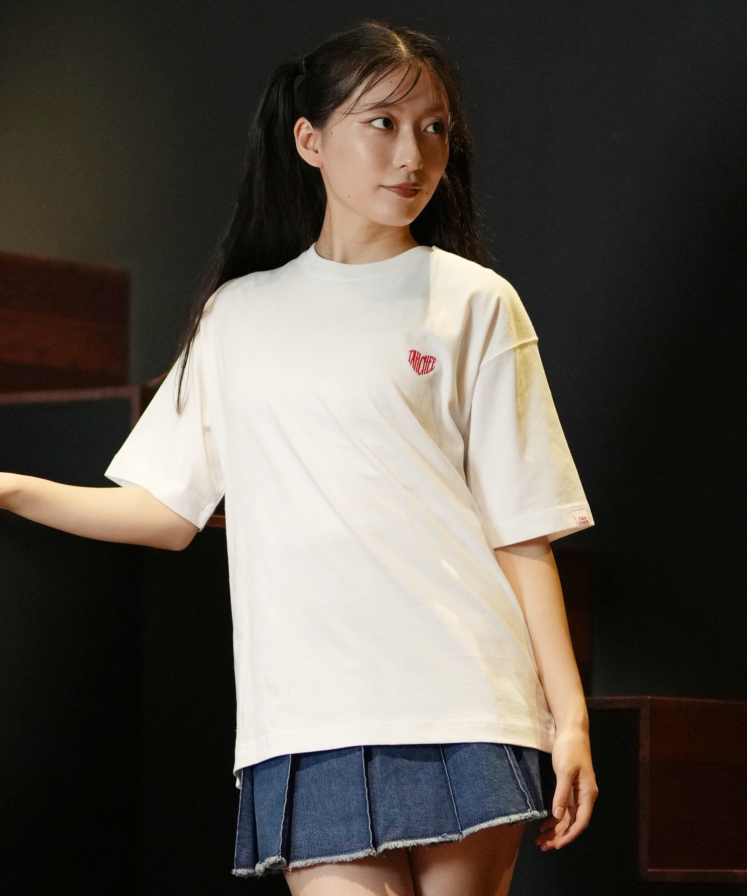 TAHCHEE ターチー 半袖 Tシャツ レディース 発泡ハート ロゴ