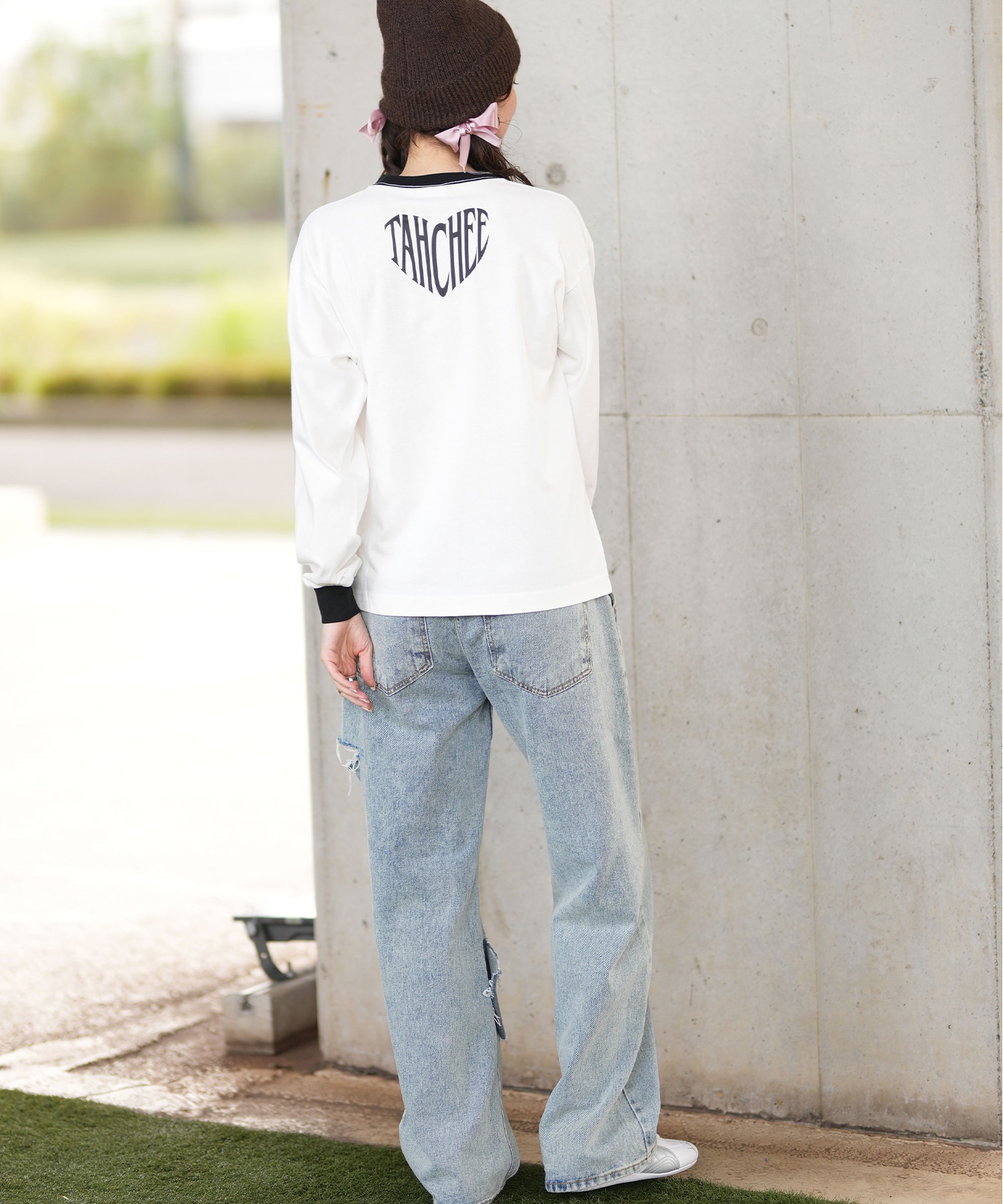 TAHCHEE ターチー 長袖 Tシャツ レディース ロンT リンガー