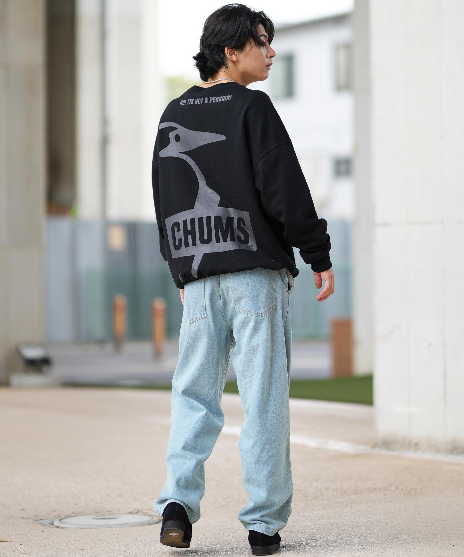 CHUMS（チャムス）の「【ムラサキスポーツ別注】CHUMS/チャムス オーバーサイズ バックプリントトレーナー/裏起毛  ブービートレーナー/クルーネックスウェット CH00-1340（スウェット）」 - WEAR
