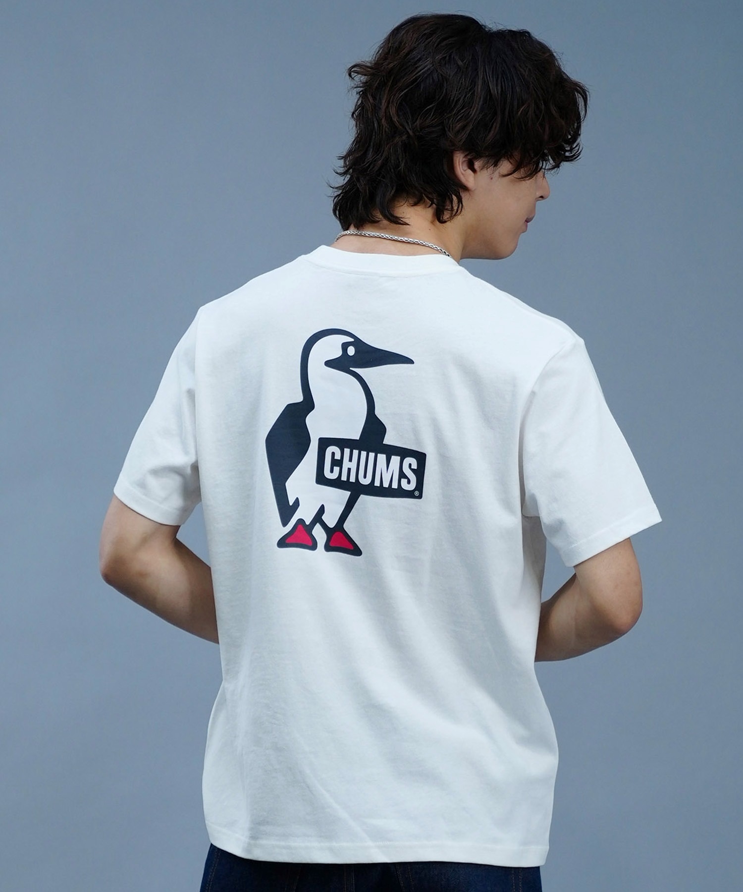 CHUMS チャムス 半袖 Tシャツ メンズ ブービーバード バックプリント 定番 ブービー ロゴ Tシャツ CH01-2279(W106-M)