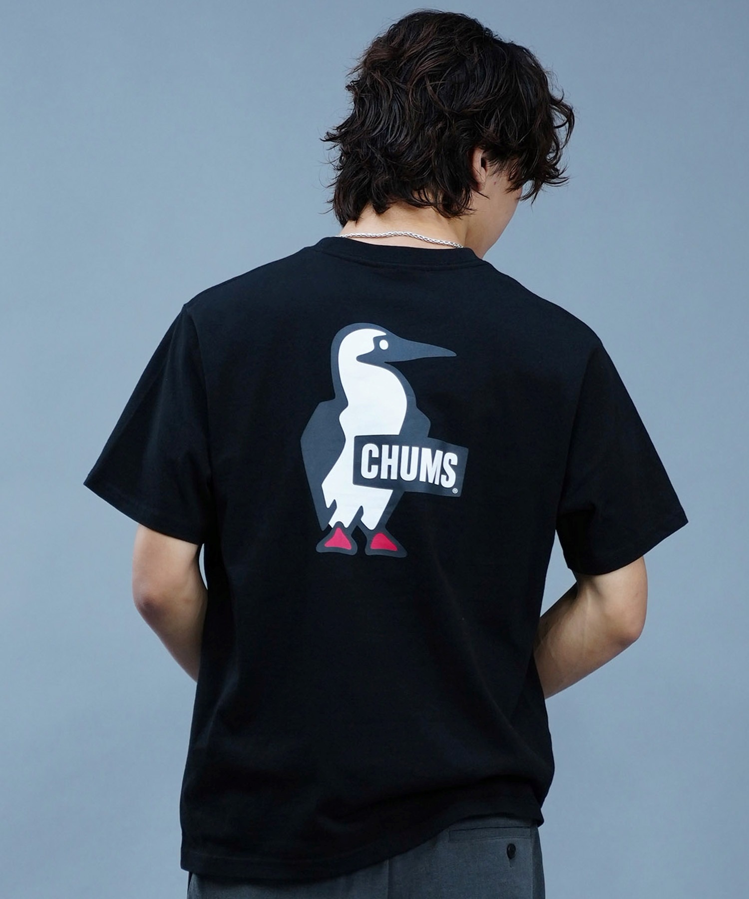 CHUMS チャムス 半袖 Tシャツ メンズ ブービーバード バックプリント 定番 ブービー ロゴ Tシャツ CH01-2279(W106-M)