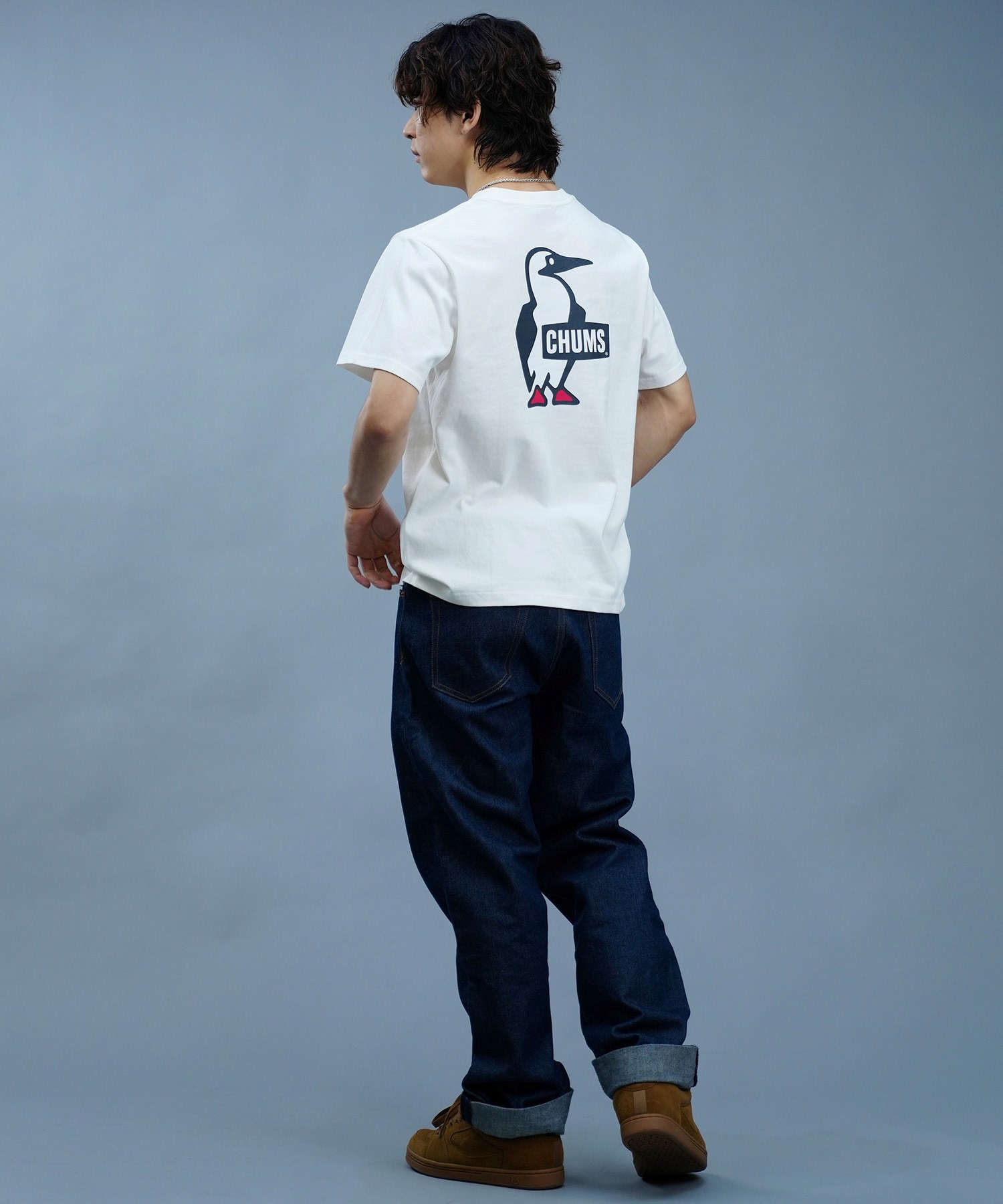 CHUMS チャムス 半袖 Tシャツ メンズ ブービーバード バックプリント 定番 ブービー ロゴ Tシャツ CH01-2279(W106-M)