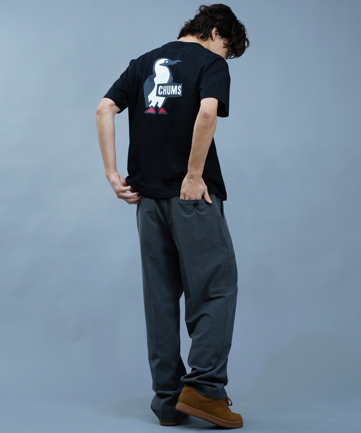 CHUMS チャムス 半袖 Tシャツ メンズ ブービーバード バックプリント 定番 ブービー ロゴ Tシャツ CH01-2279(W106-M)