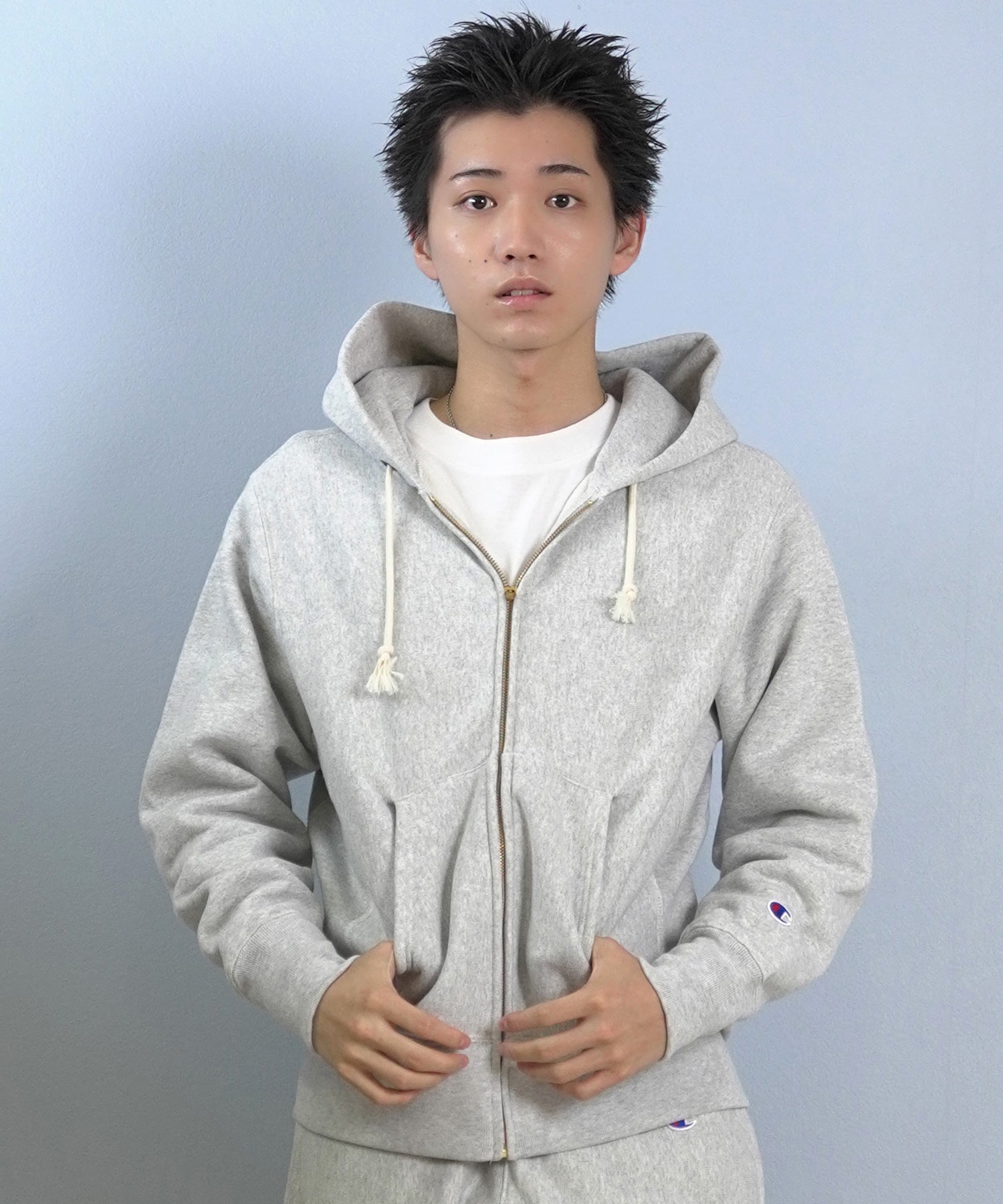 チャンピオン別注・セットアップ CHAMPION チャンピオン ジップアップ パーカー メンズ