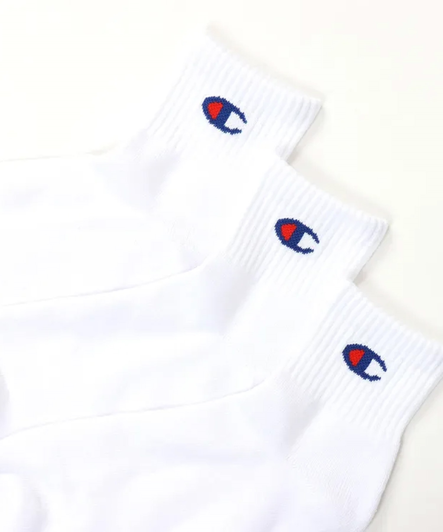 CHAMPION チャンピオン ソックス 靴下 3足組 クォーターレングスソックス ハーフパイル CMSCY201(10-M)