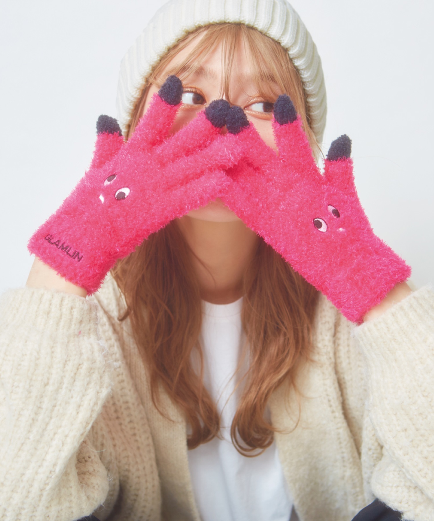 GLAMLIN グラムリン 手袋 タッチパネル対応 ふわふわ 防寒 MGFGT(NEOYL-FREE)