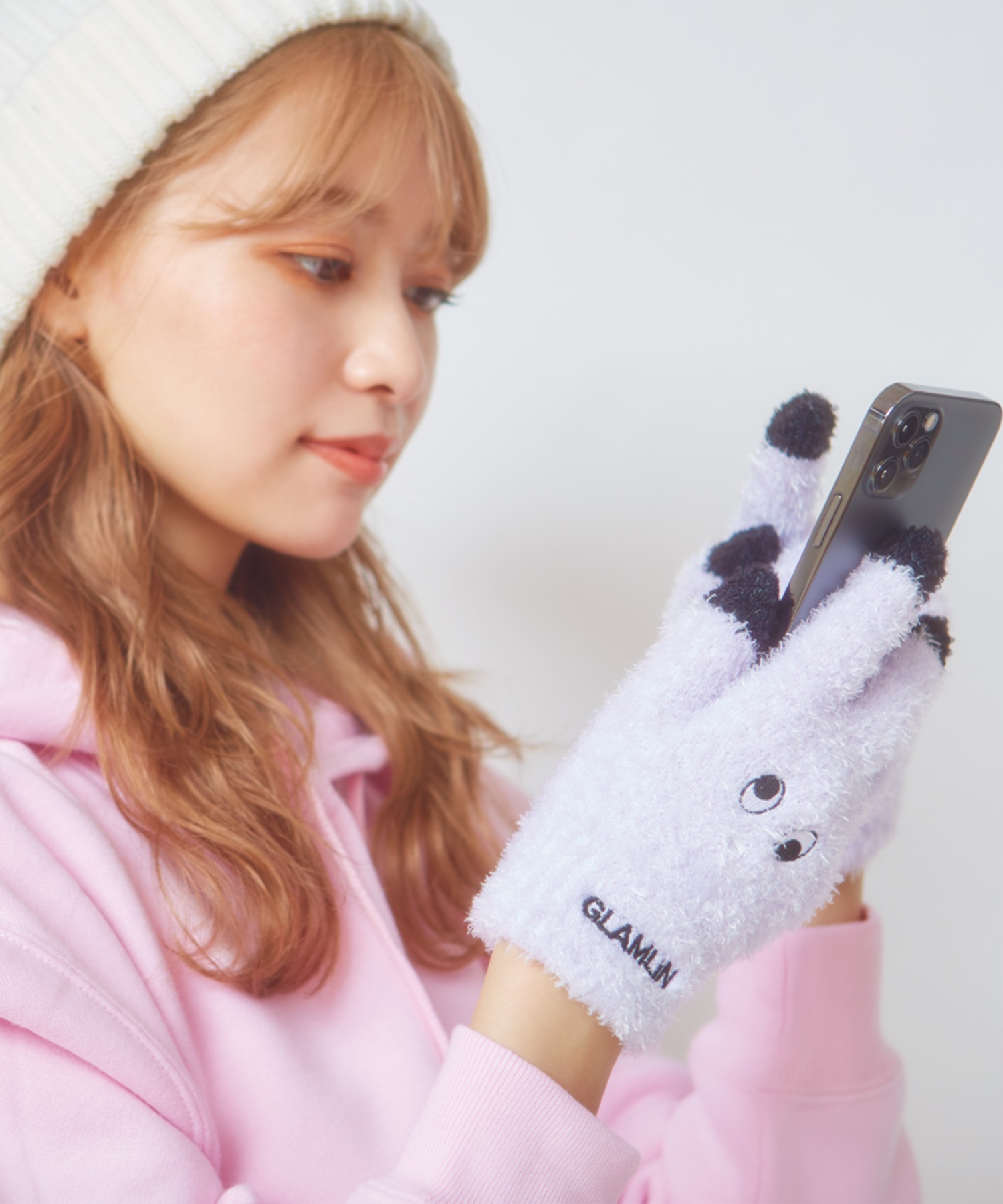 GLAMLIN グラムリン 手袋 タッチパネル対応 ふわふわ 防寒 MGFGT(NEOYL-FREE)