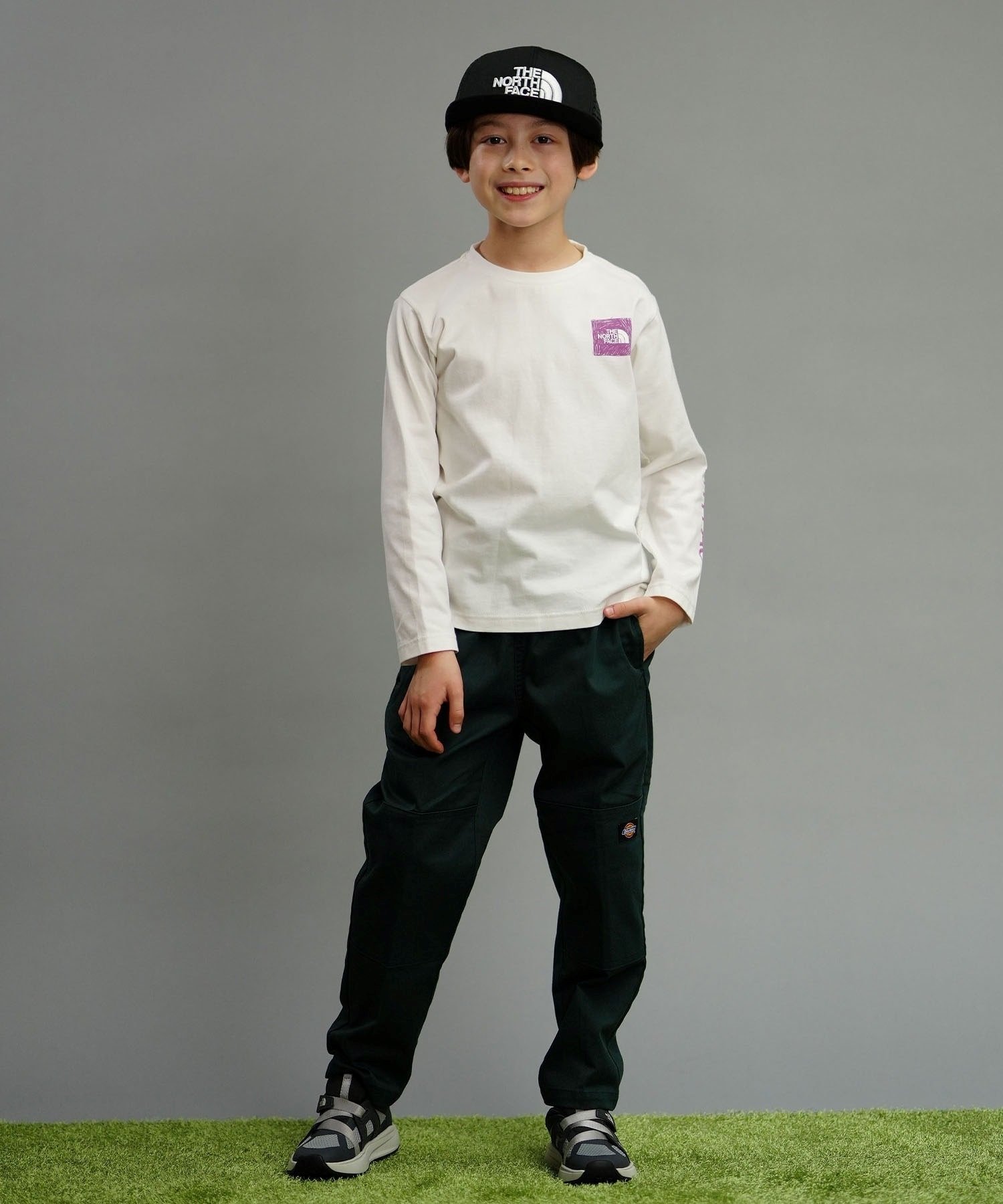 Dickies ディッキーズ ロングパンツ キッズ スケートボード ダブルニーシェフパンツ ムラサキスポーツ限定 14764500(31GRN-XXS)