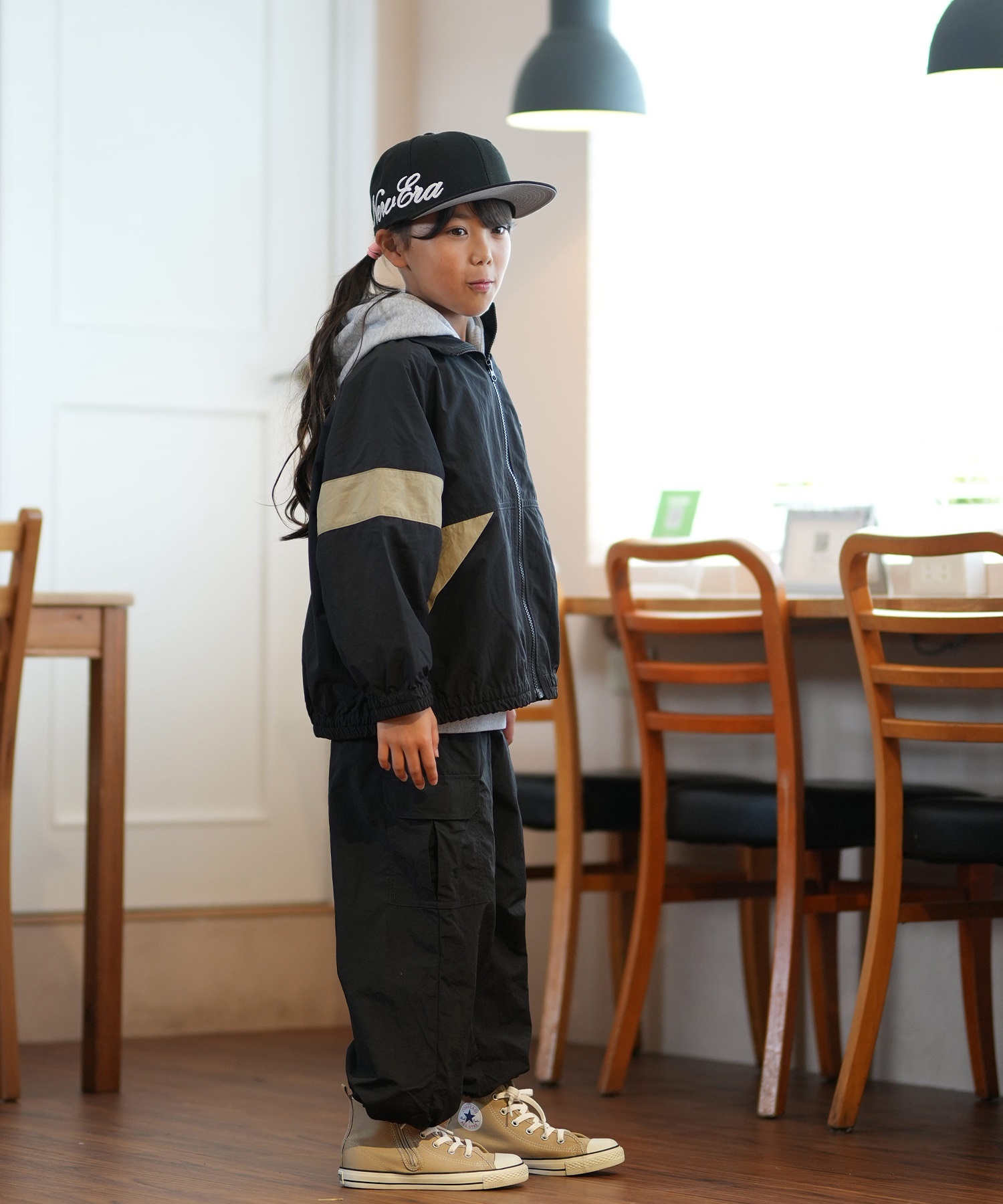 Dickies ディッキーズ アウター キッズ ジャンパー ブルゾン 配色切り替え 80753200 ムラサキスポーツ限定(80BK-130cm)