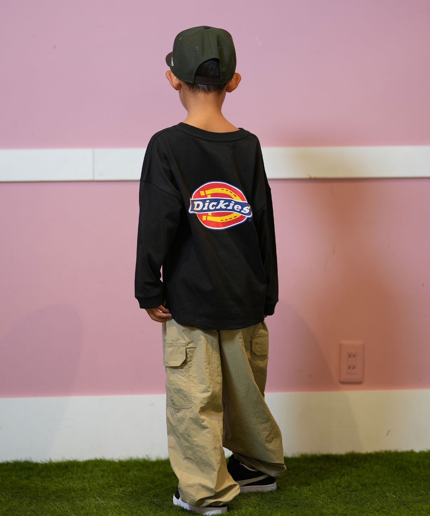 Dickies ディッキーズ Tシャツ キッズ 長袖 ロンT バック