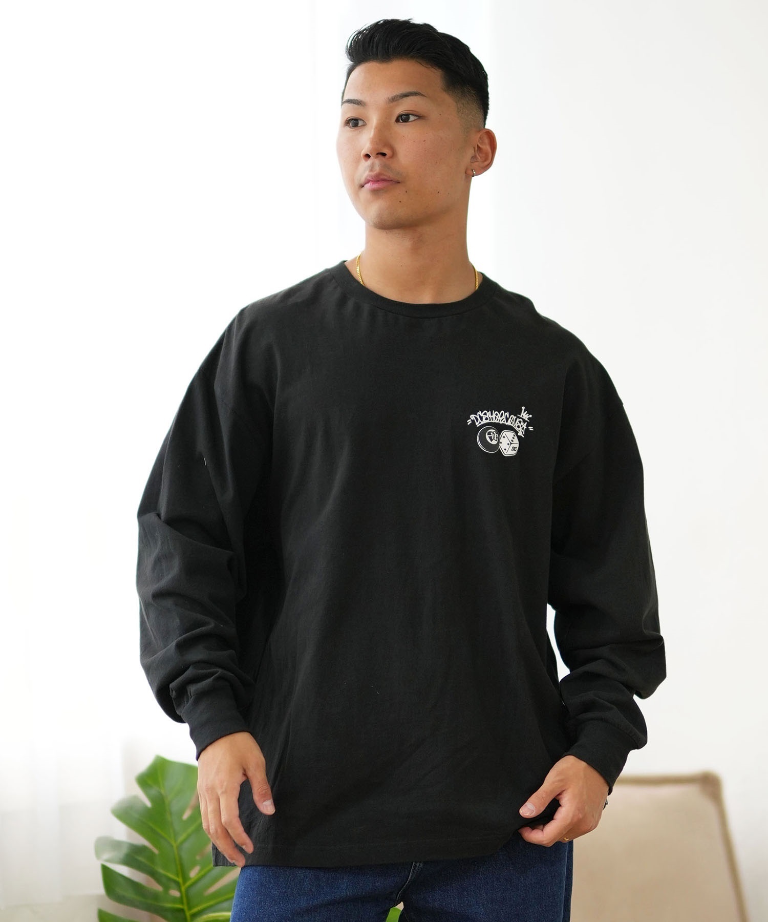 DC ディーシー 長袖 Tシャツ メンズ ロンT ロングスリーブ ルーズ