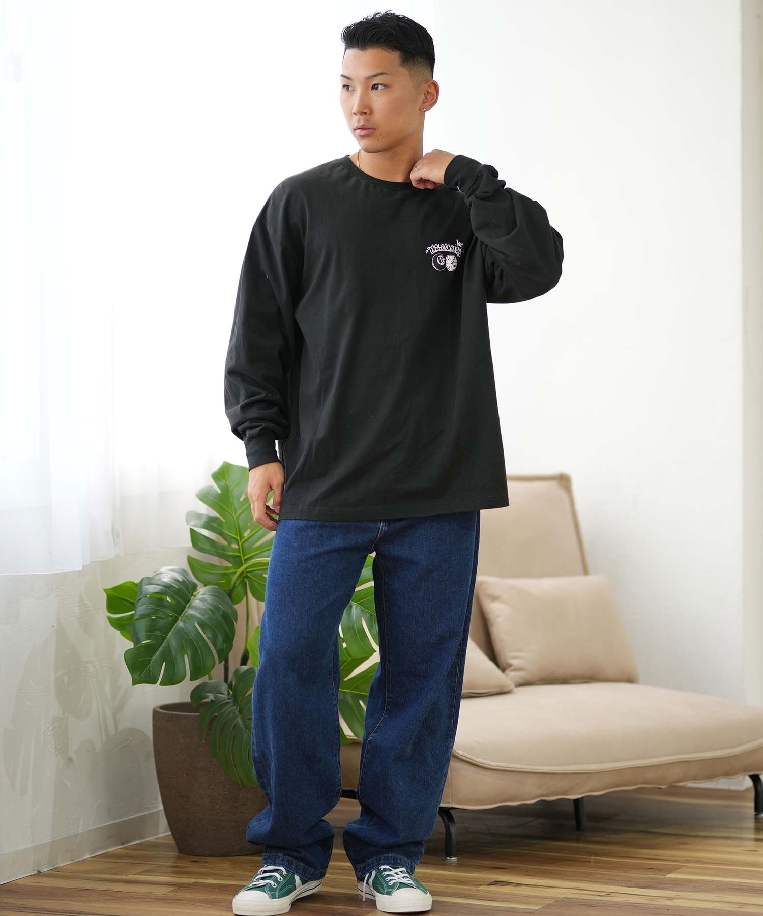 DC ディーシー 長袖 Tシャツ メンズ ロンT ロングスリーブ ルーズ 
