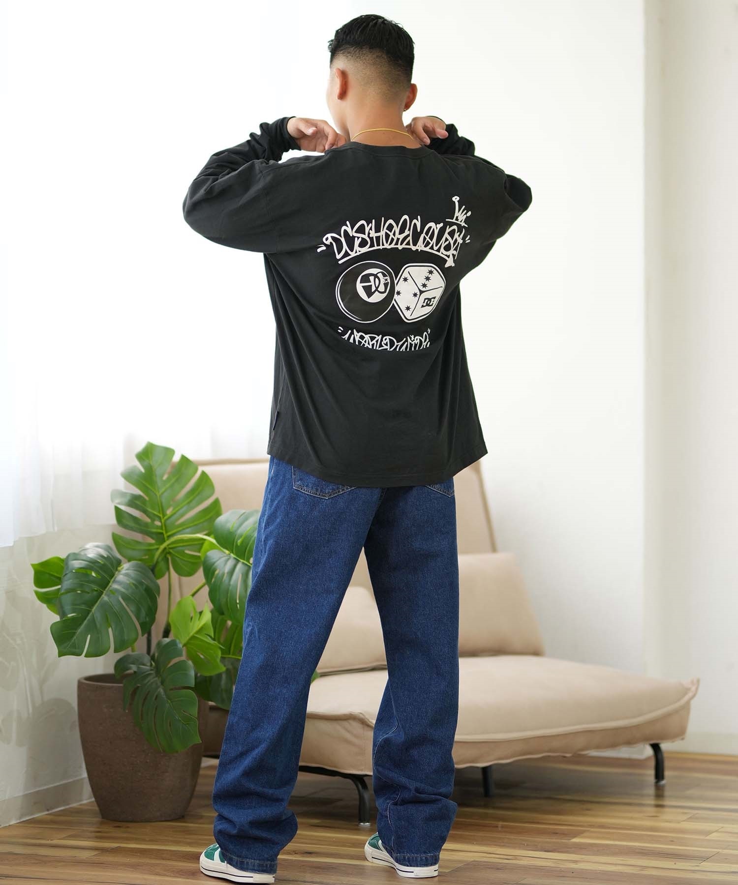 DC ディーシー 長袖 Tシャツ メンズ ロンT ロングスリーブ ルーズ