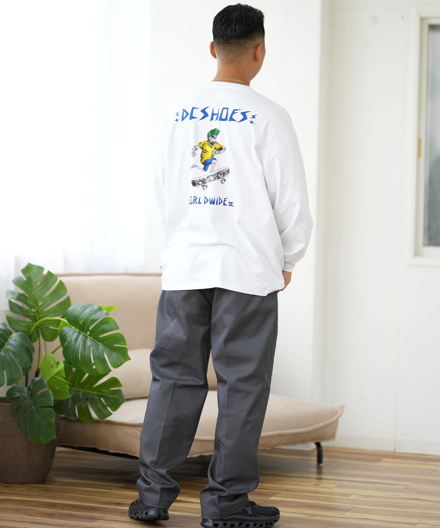DC ディーシー 長袖 Tシャツ メンズ ロンT バックプリント